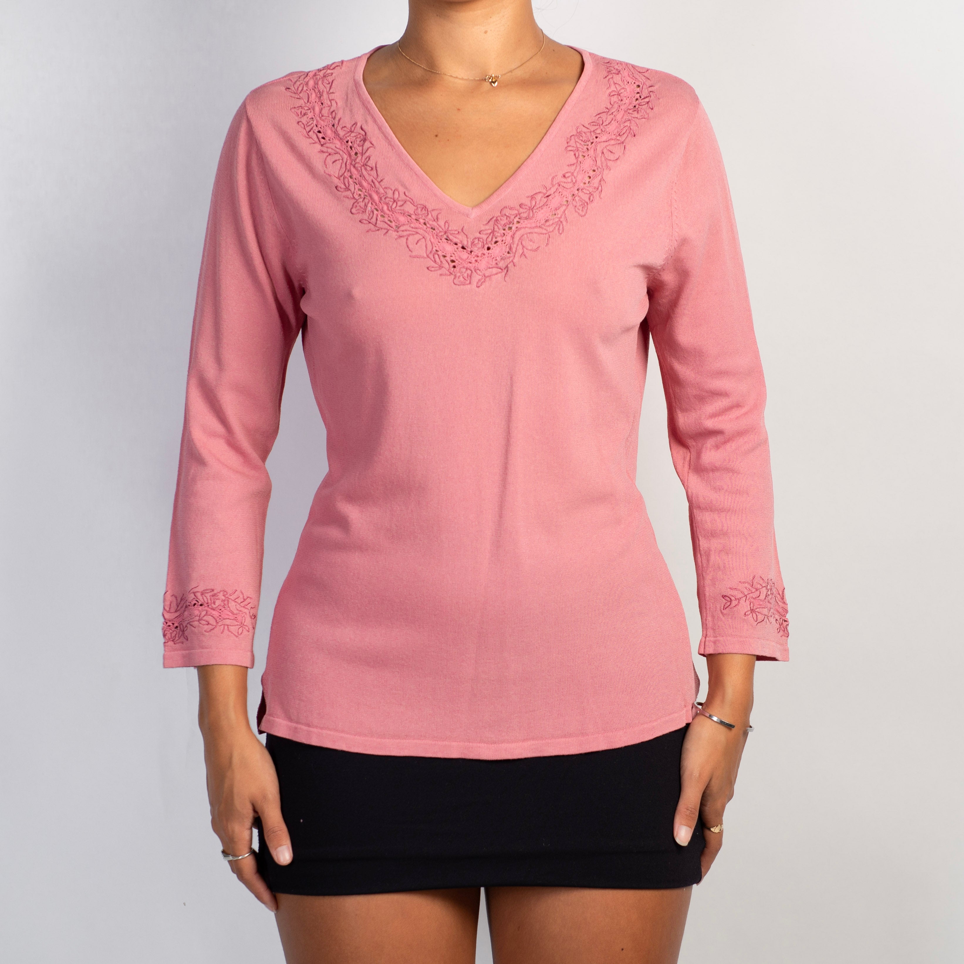 PINK 3/4 SLEEVE TOP