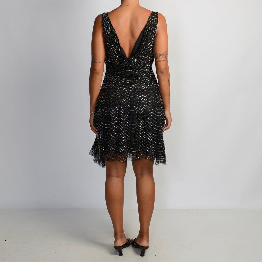 BEADED COCKTAIL DRESS