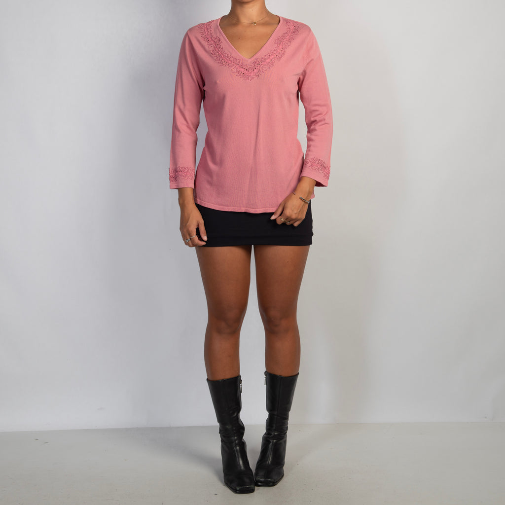 PINK 3/4 SLEEVE TOP