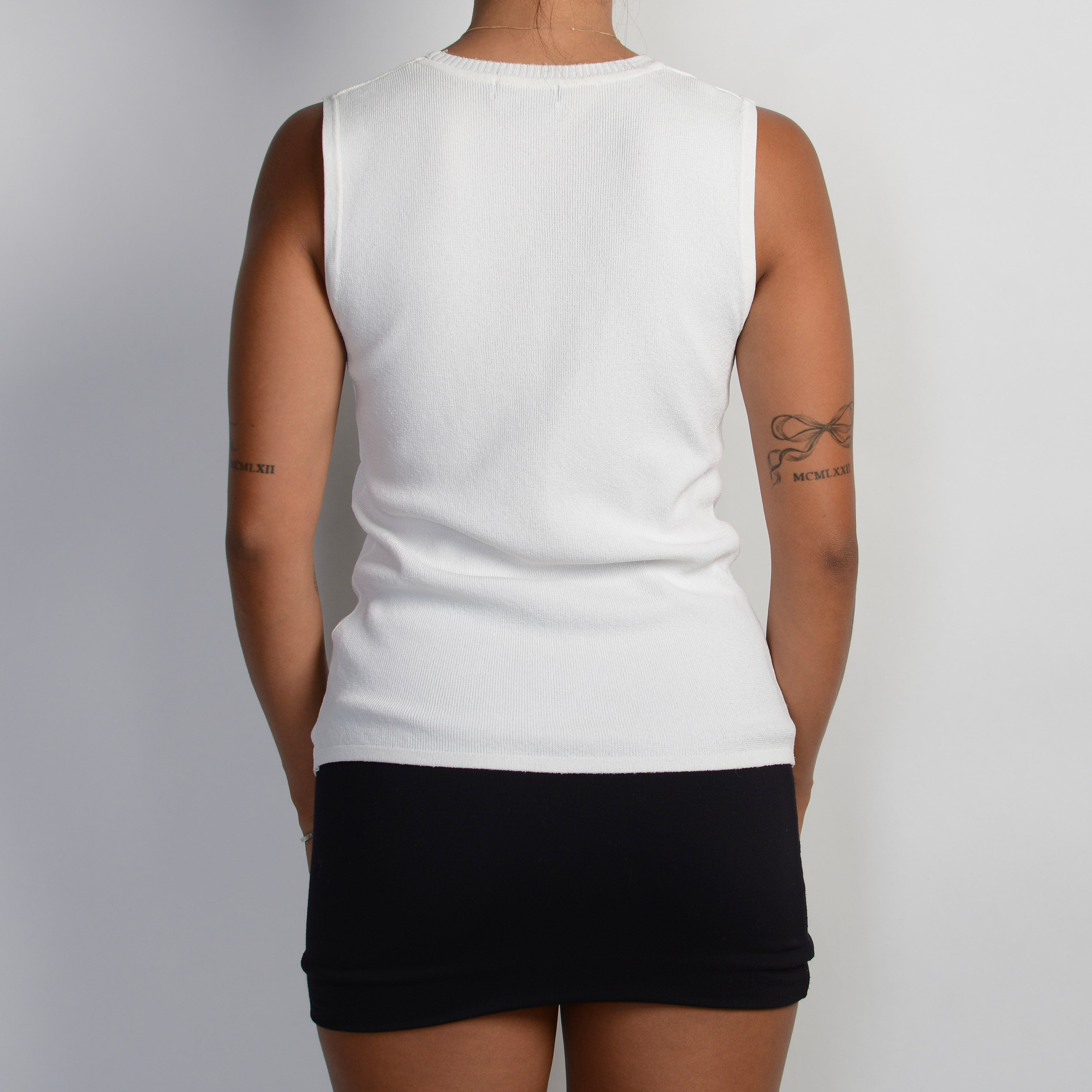 WHITE KNIT CARDIGAN SET