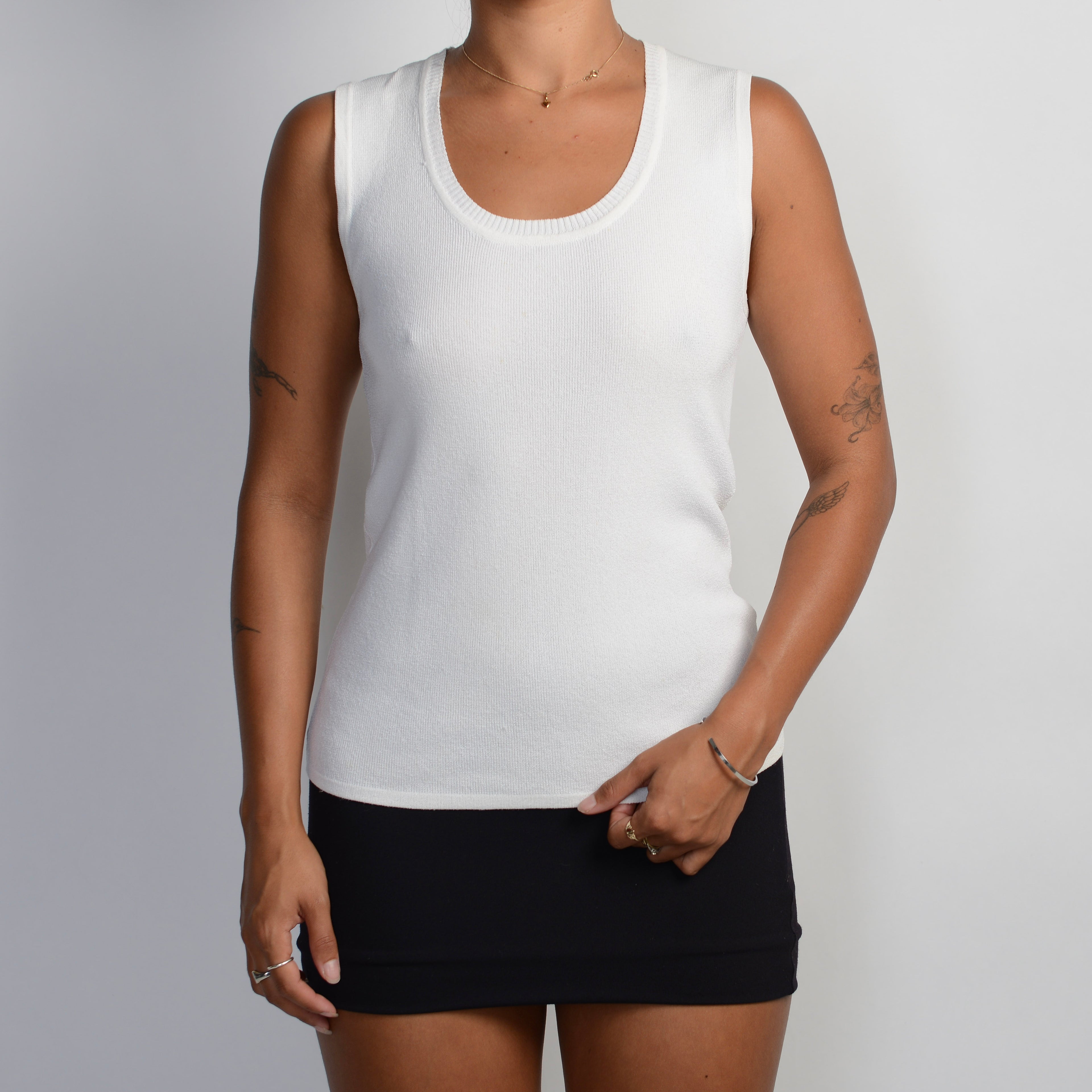 WHITE KNIT CARDIGAN SET