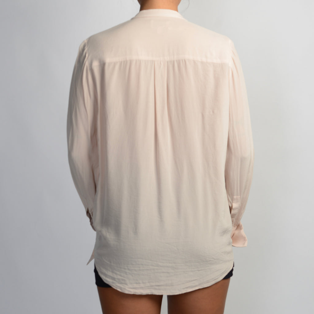 NUDE SILK BLOUSE