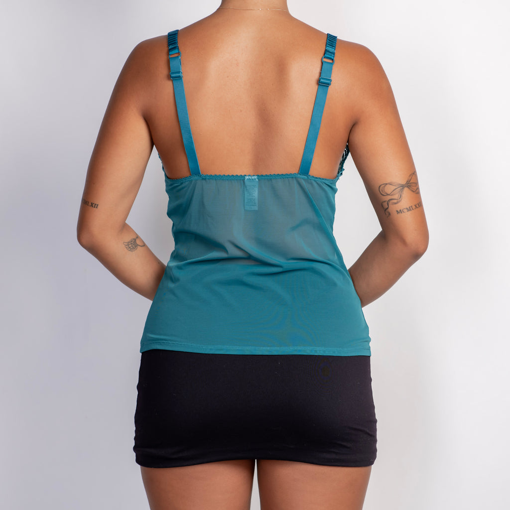 TEAL MESH CAMISOLE
