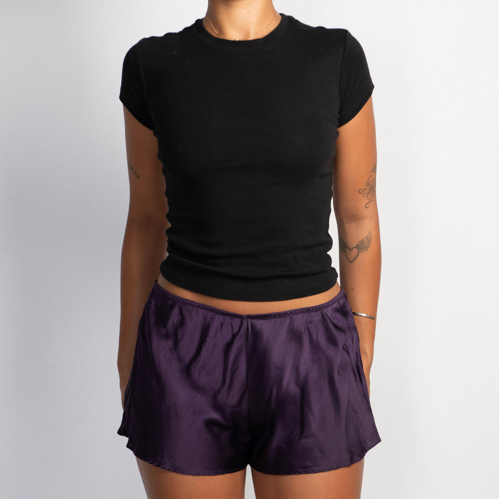 PURPLE SILK SHORTIES