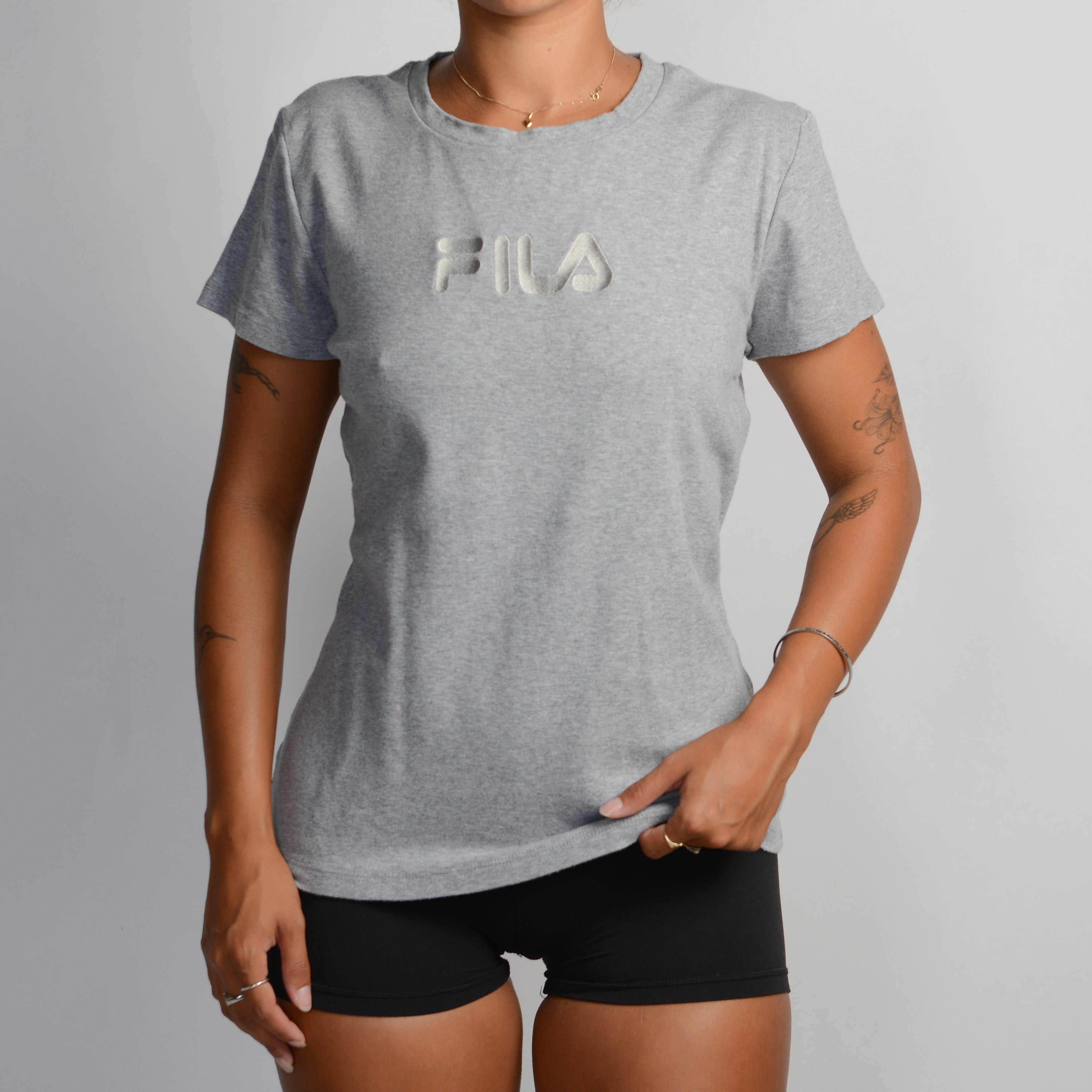 GREY COTTON TEE