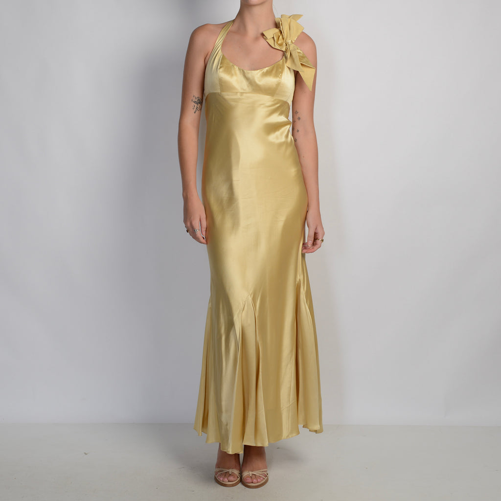 GOLD SILK GOWN