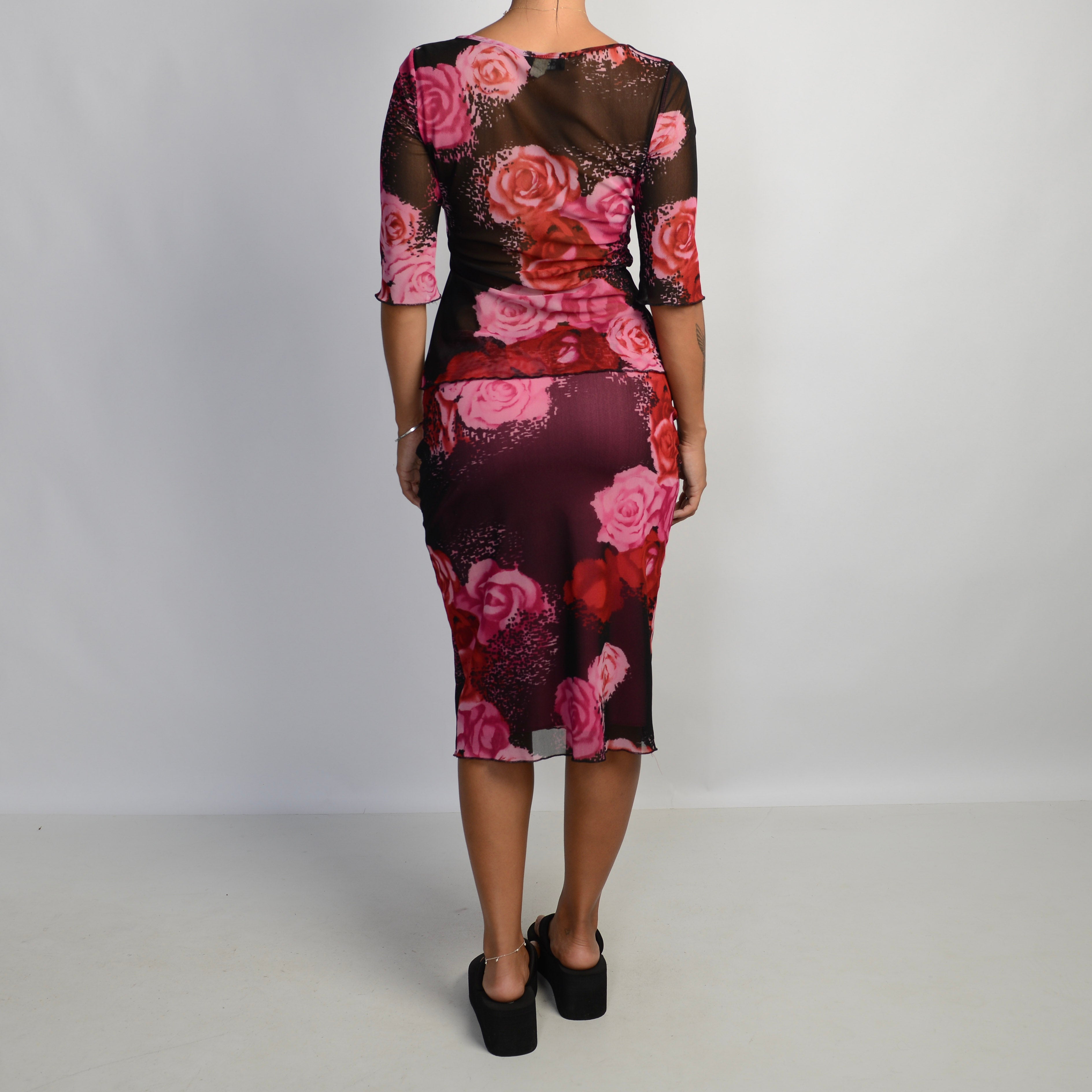 PINK FLORAL MESH SET