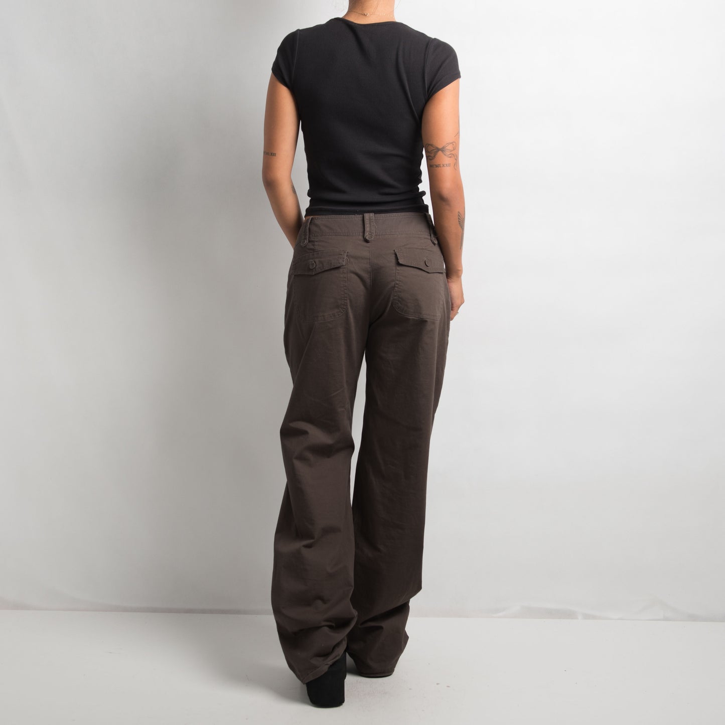 PANTALON DROIT MARRON