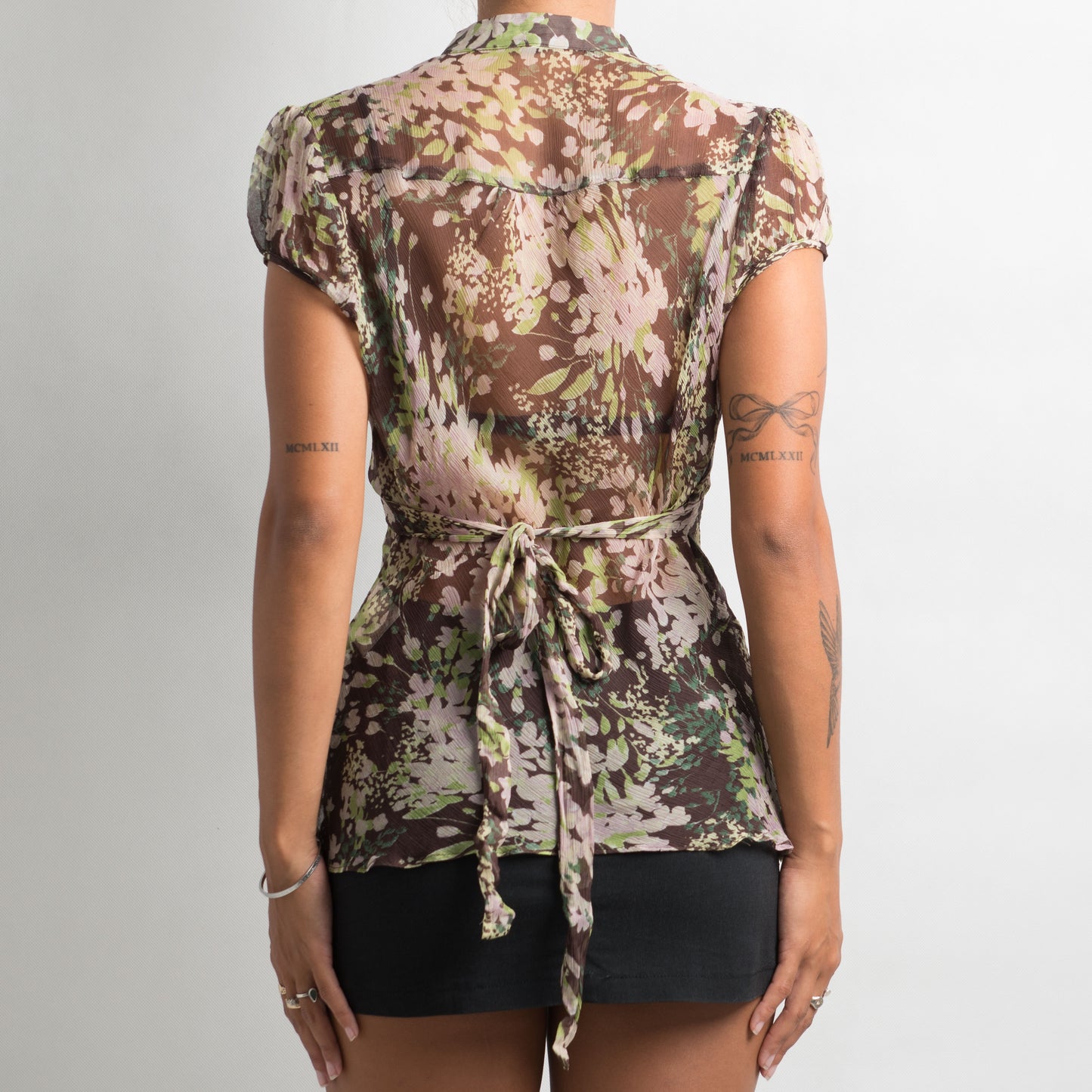 SHEER FLORAL BLOUSE