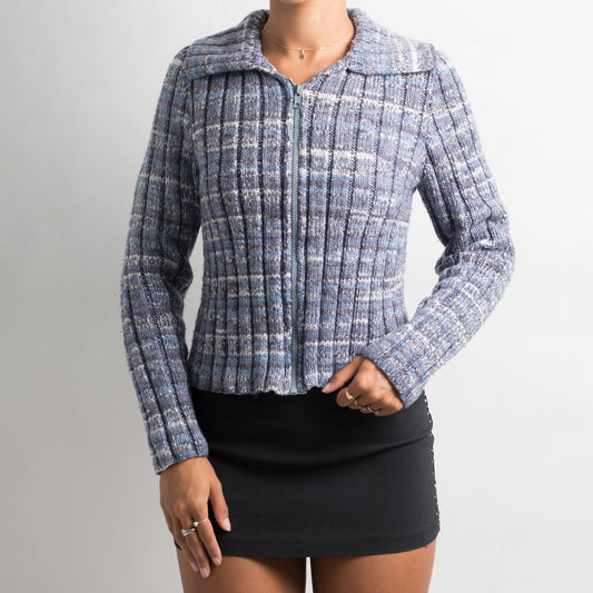 CARDIGAN ZIPPÉ VIOLET MARLE