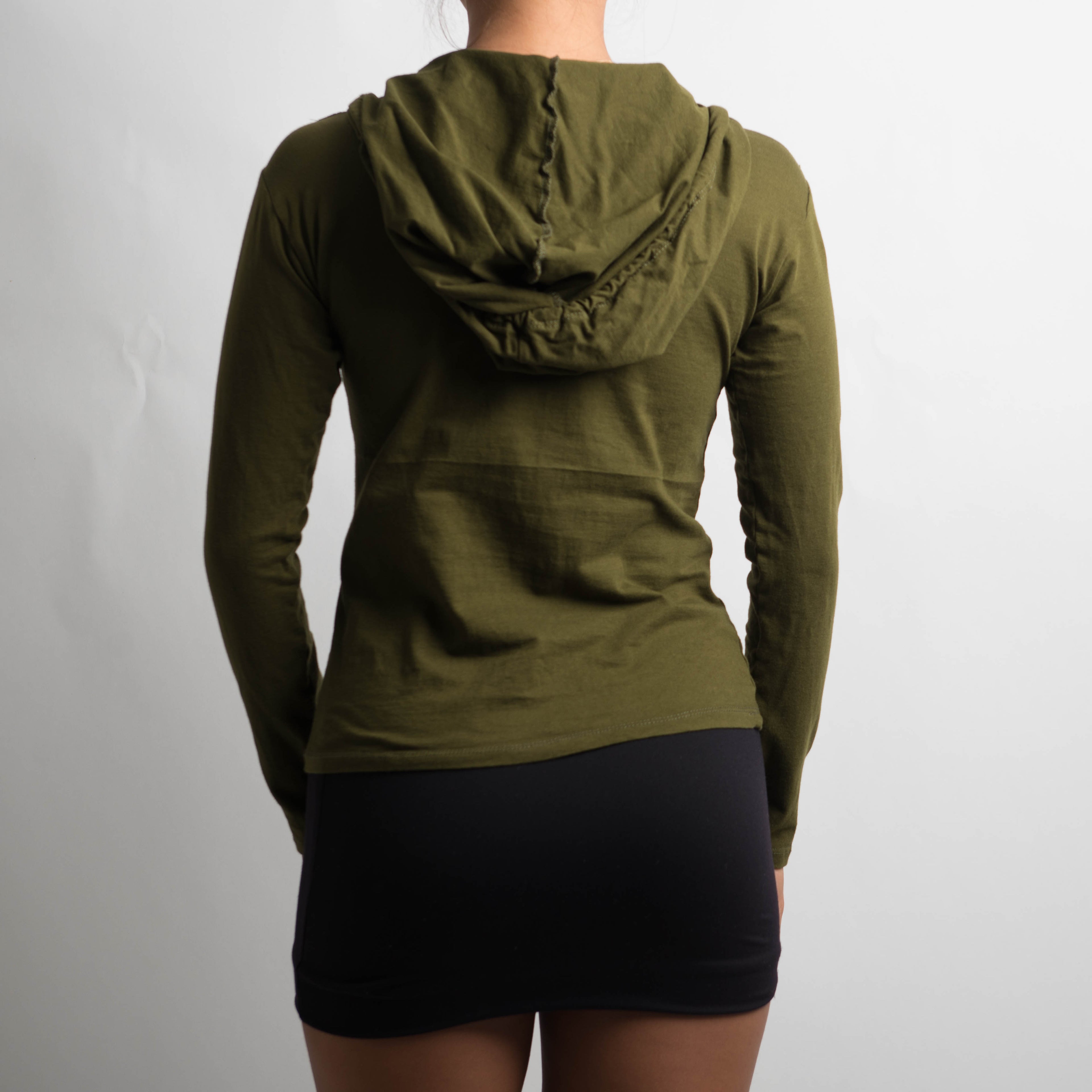 MOSS GREEN LONG SLEEVE TOP