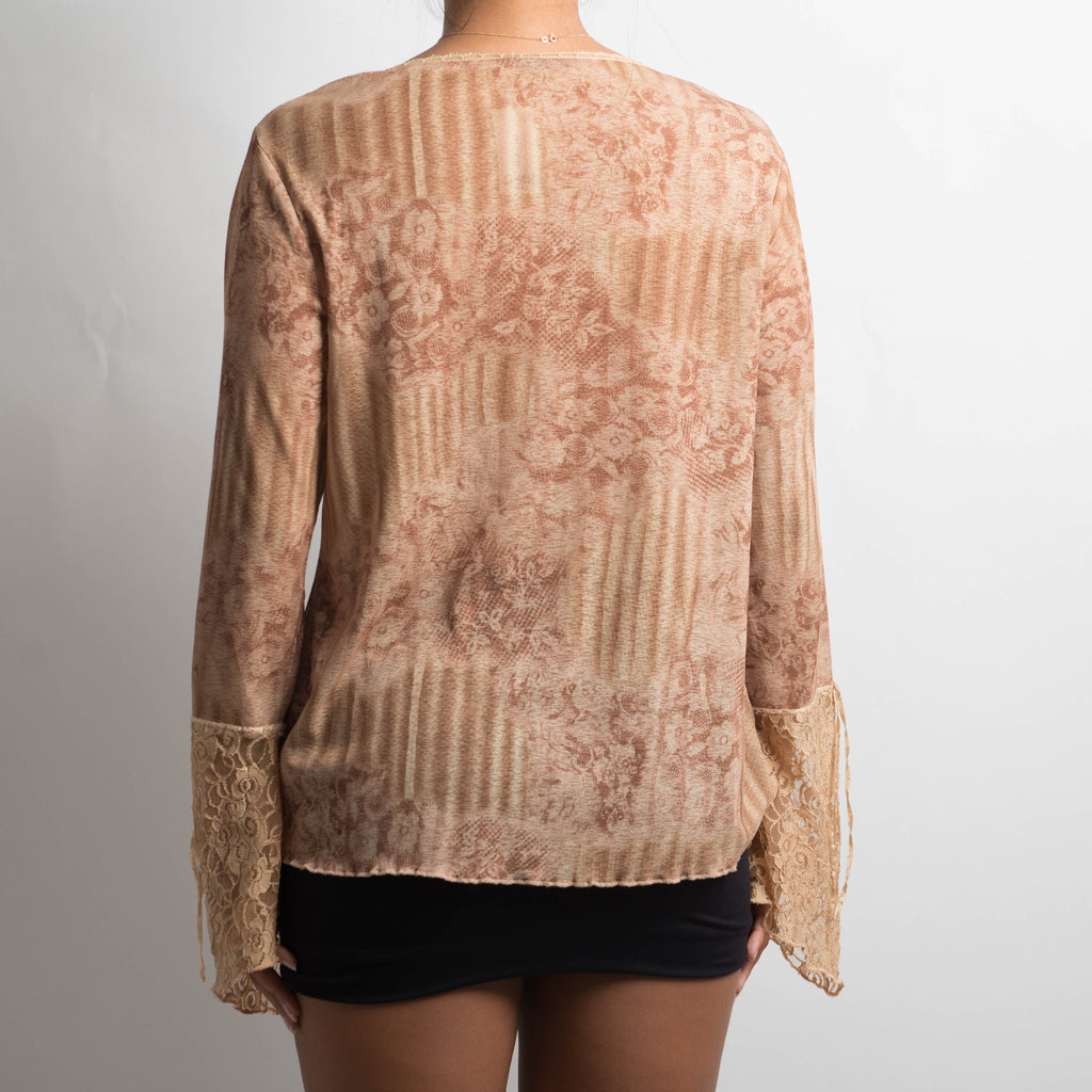 TAN MESH LONG SLEEVE
