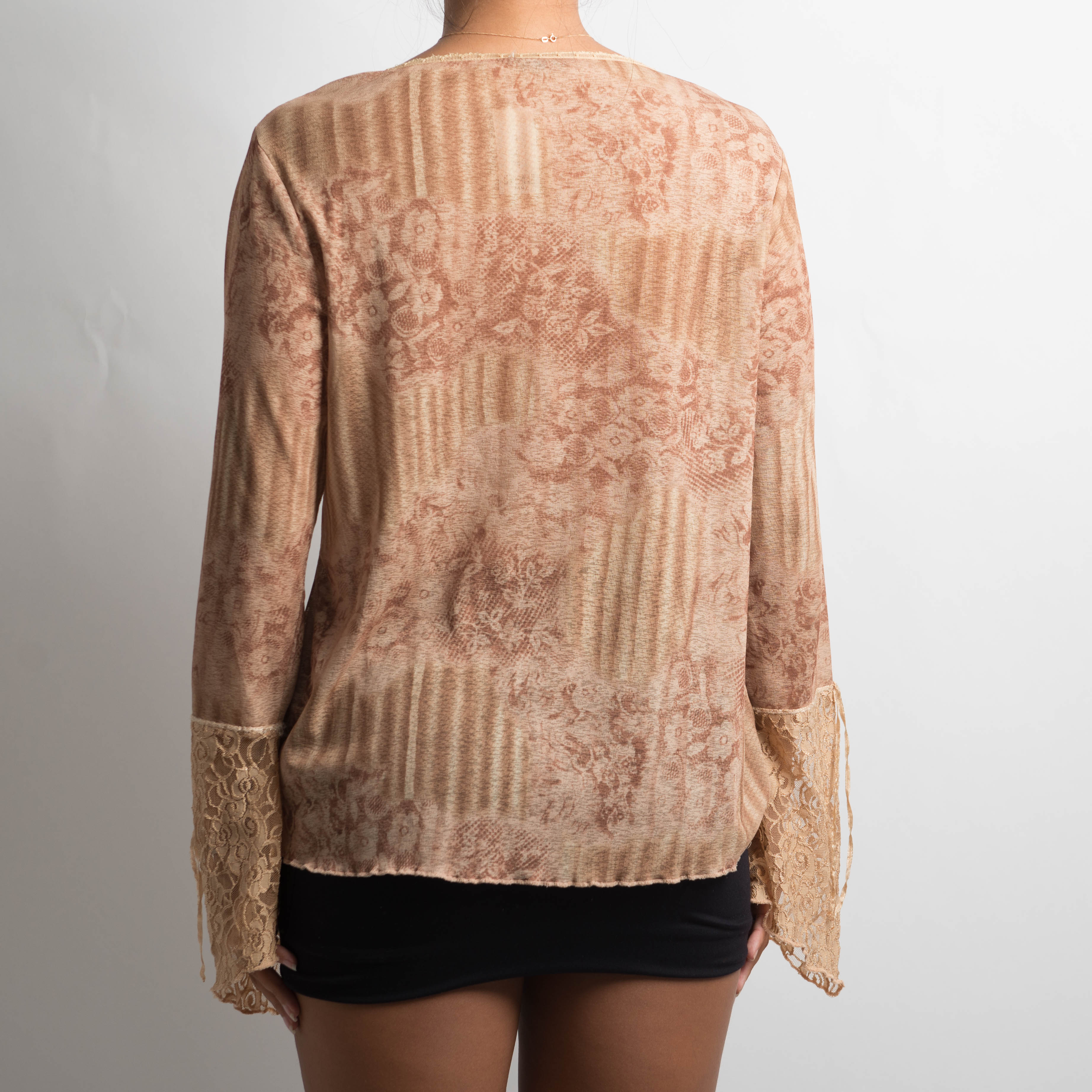 TAN MESH LONG SLEEVE