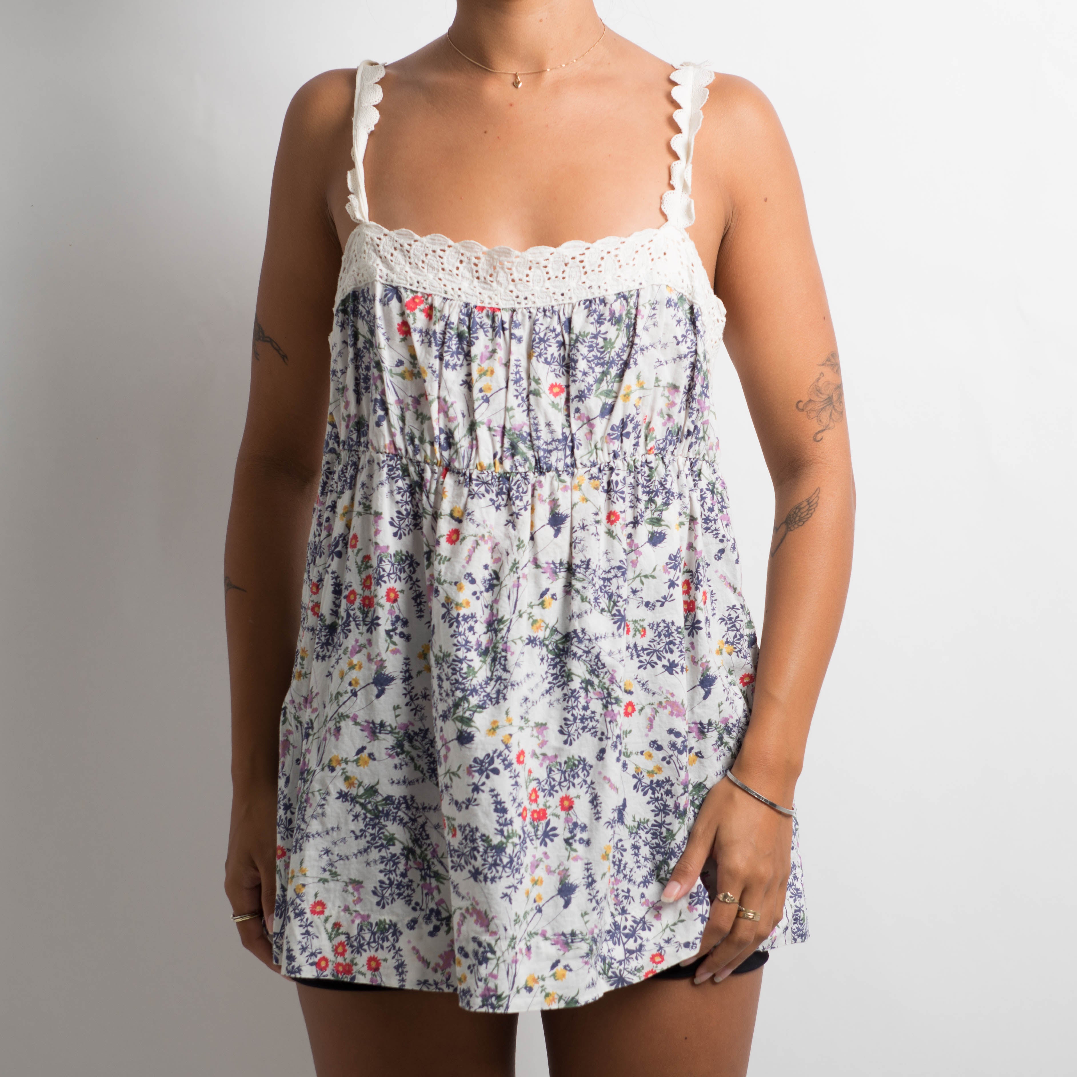 FLORAL BABYDOLL TOP
