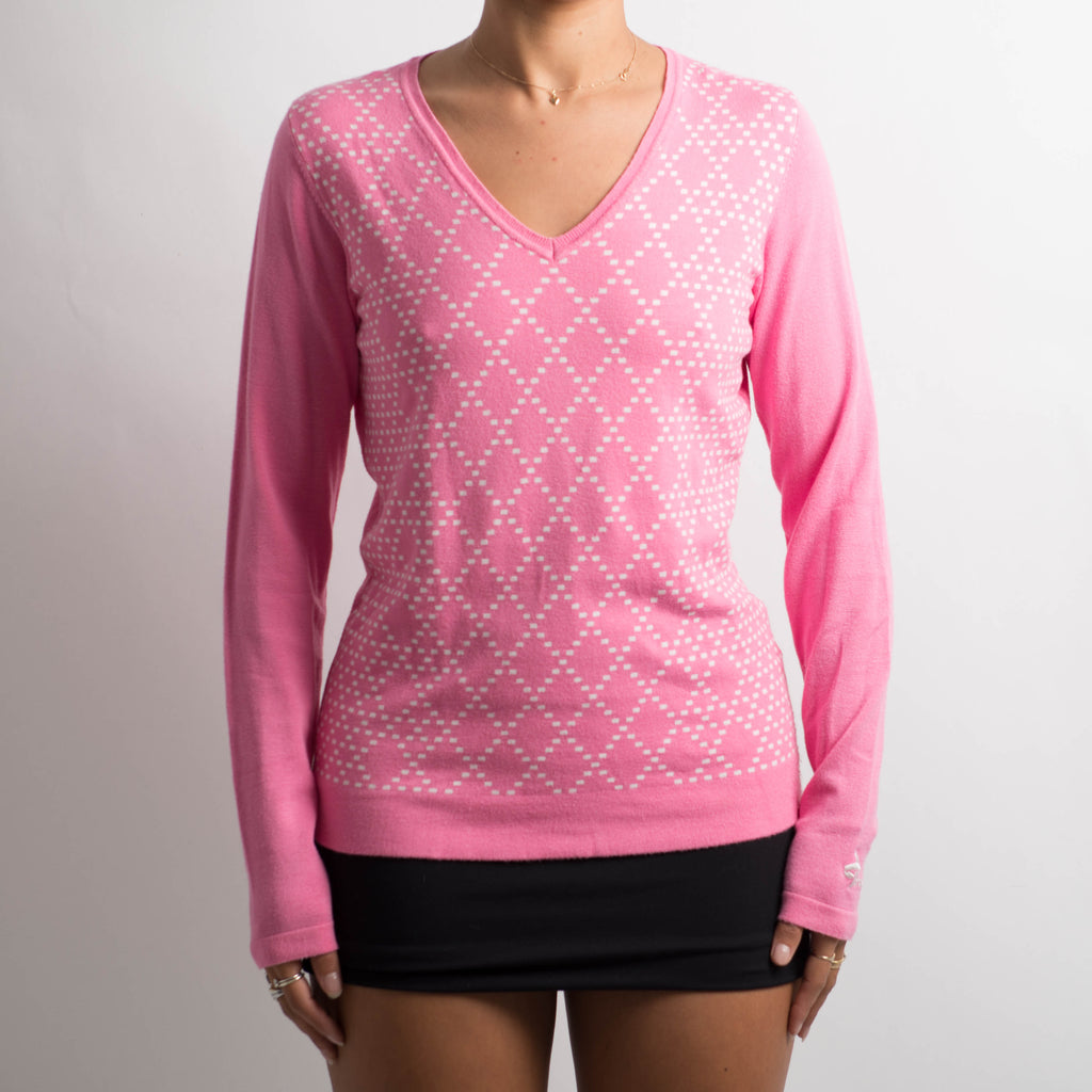 PINK PATTERN LONG SLEEVE TOP