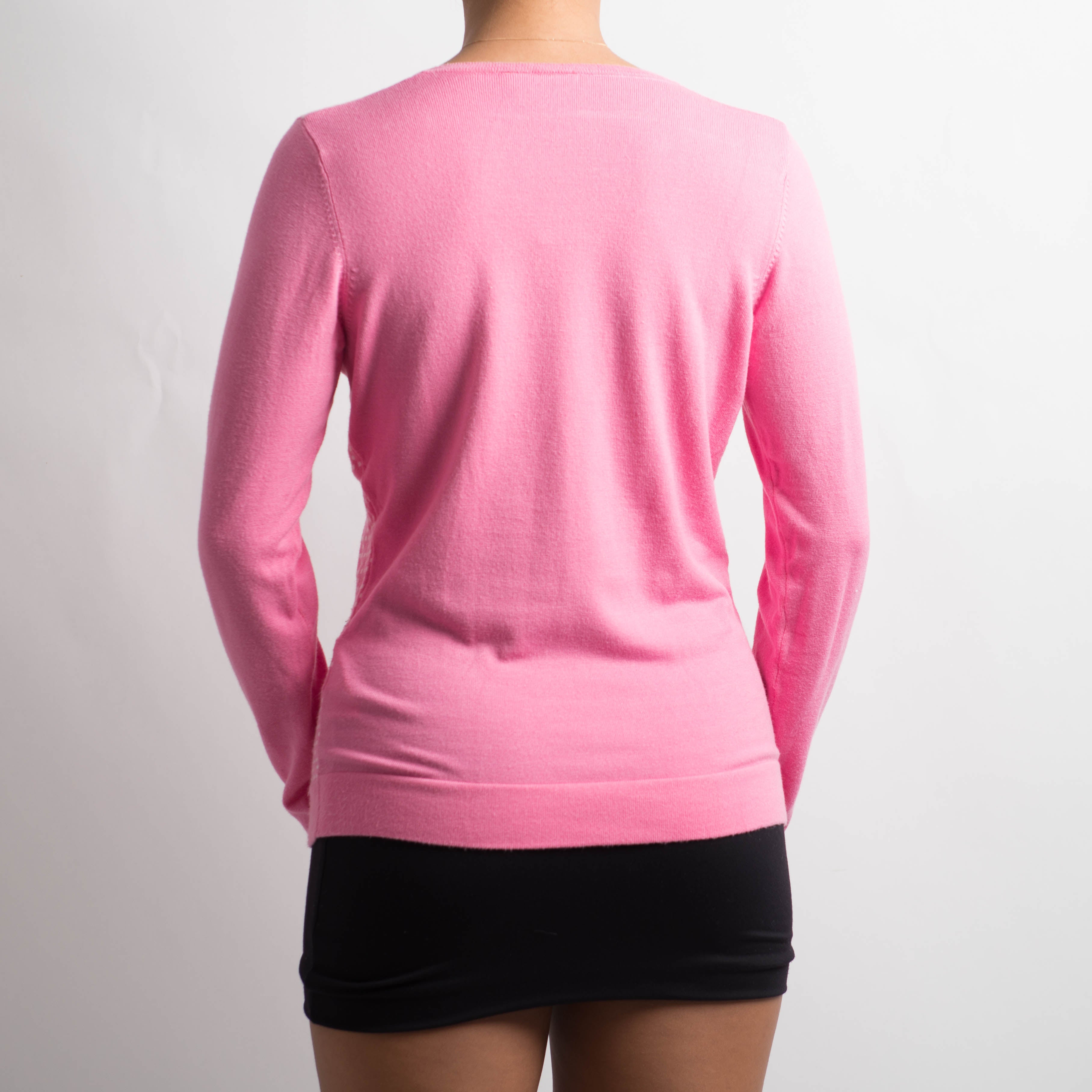PINK PATTERN LONG SLEEVE TOP