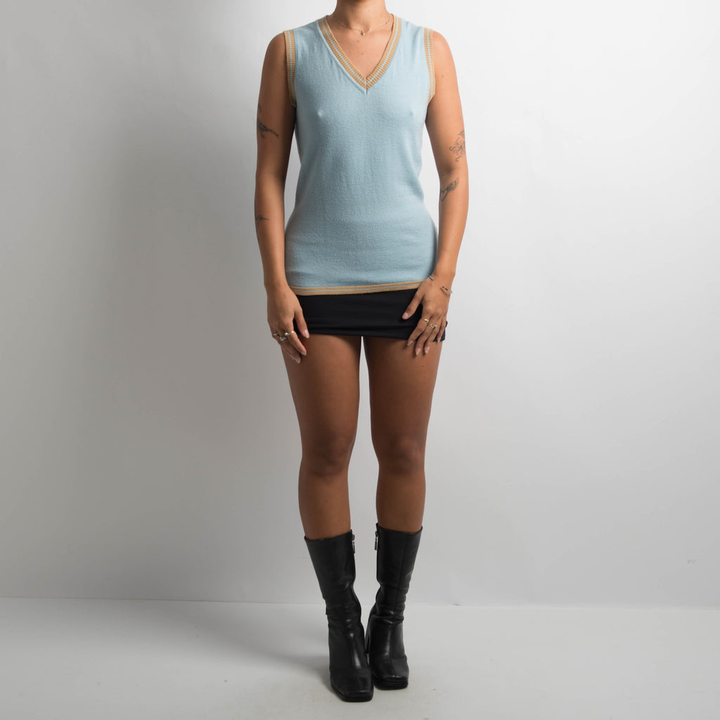 BABY BLUE KNIT VEST