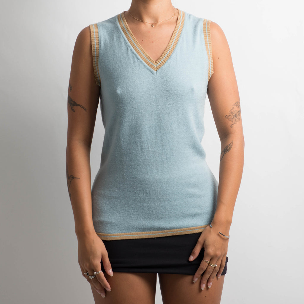 BABY BLUE KNIT VEST