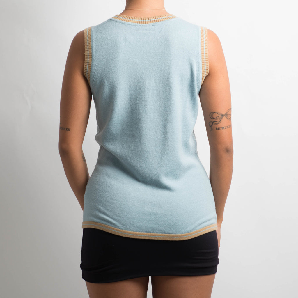 BABY BLUE KNIT VEST