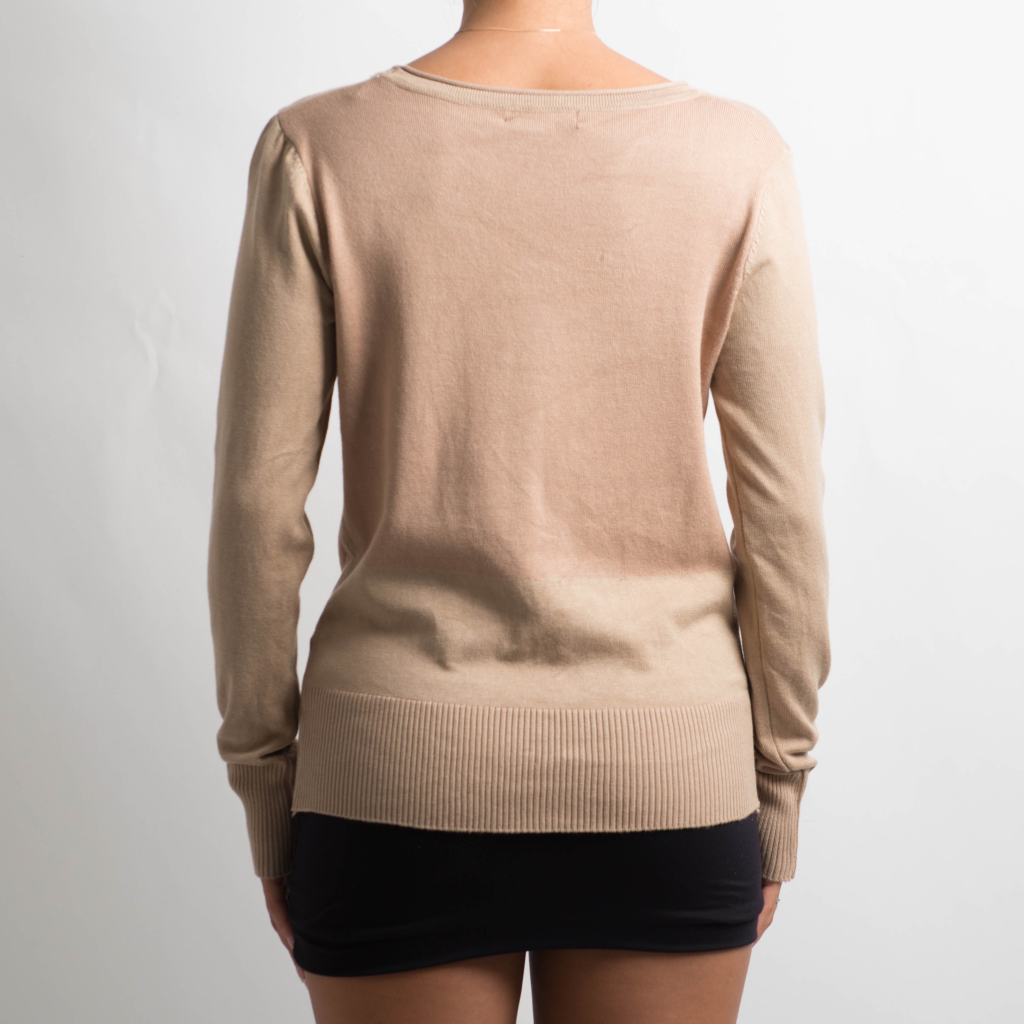 BEIGE KNIT CARDIGAN