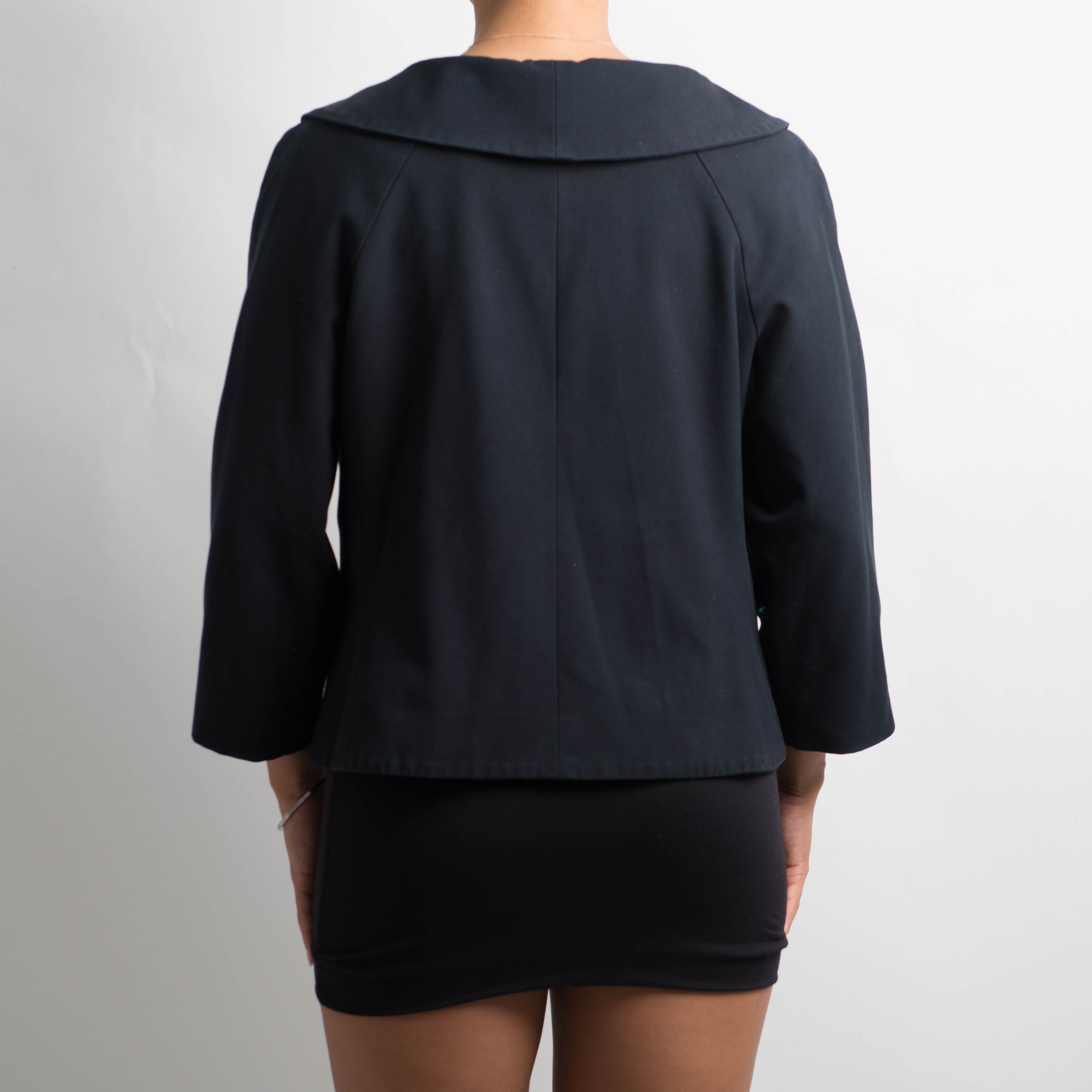 NAVY COLLARED JACKET