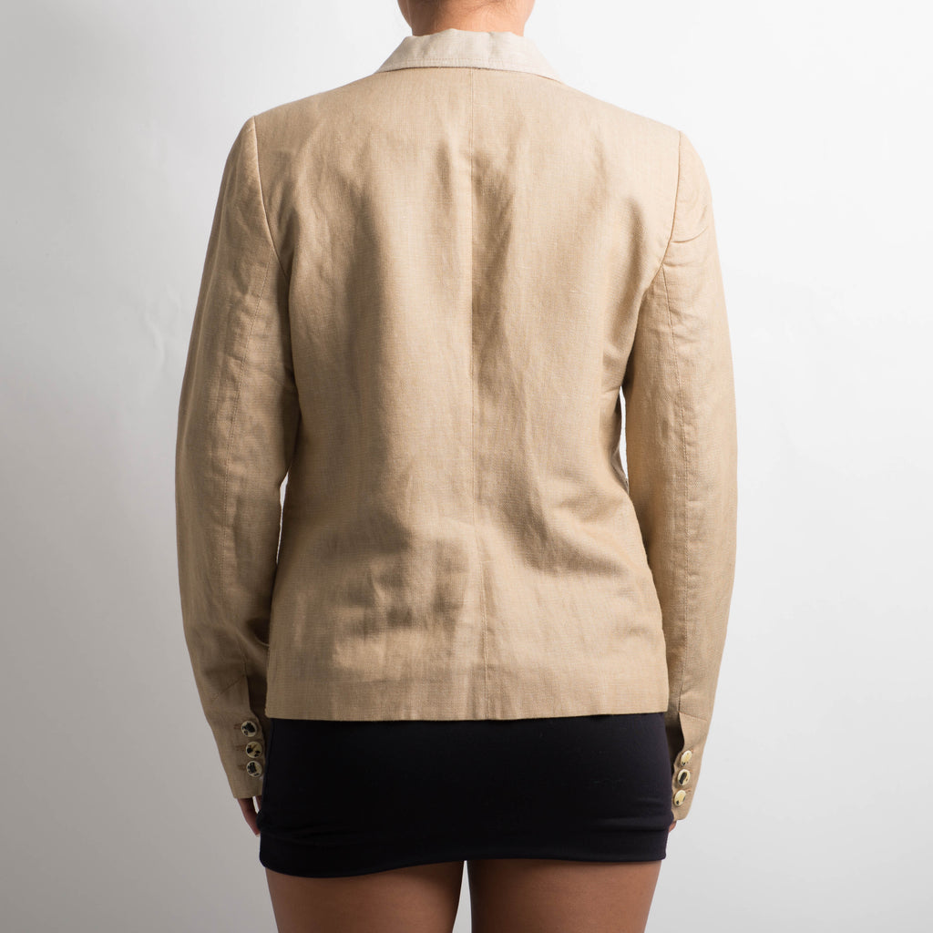 TAN LINEN BLAZER