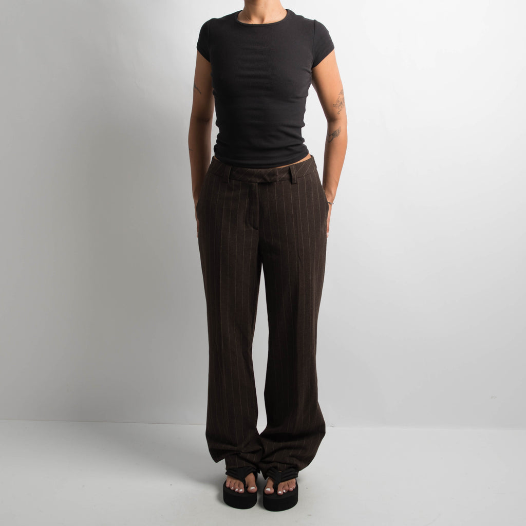 BROWN STRIPE TROUSERS