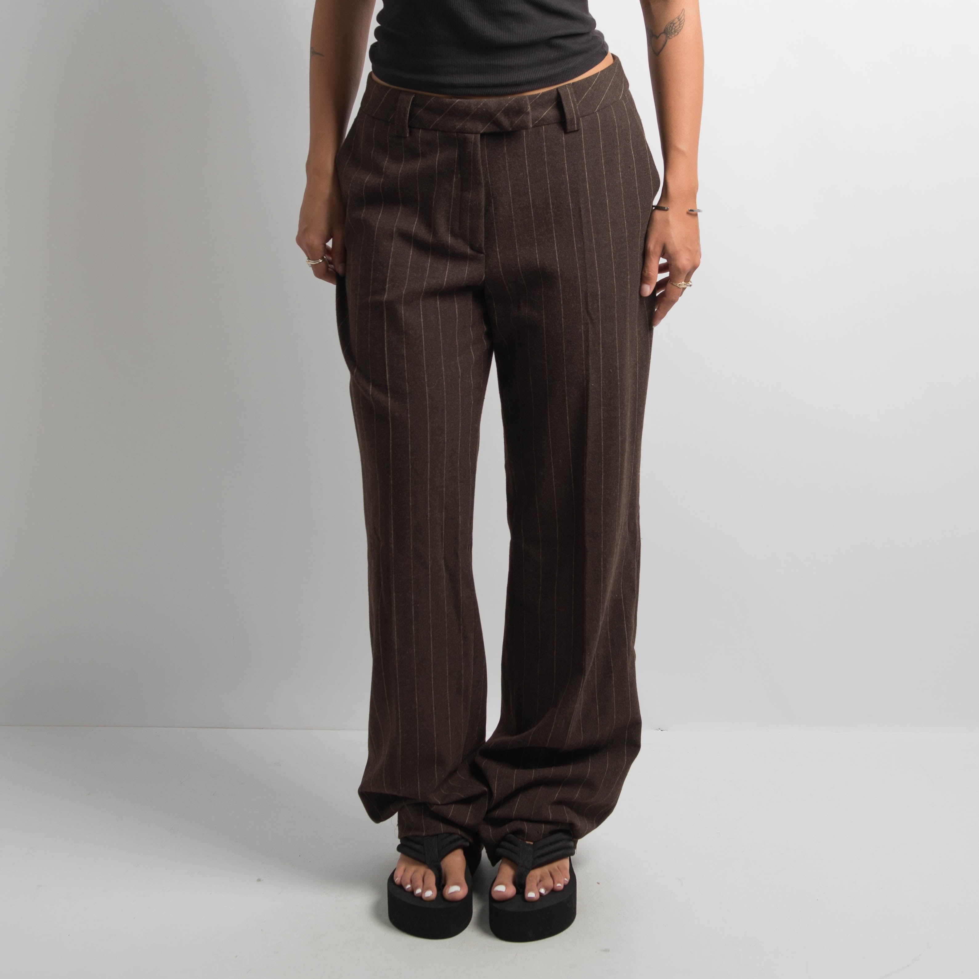 BROWN STRIPE TROUSERS