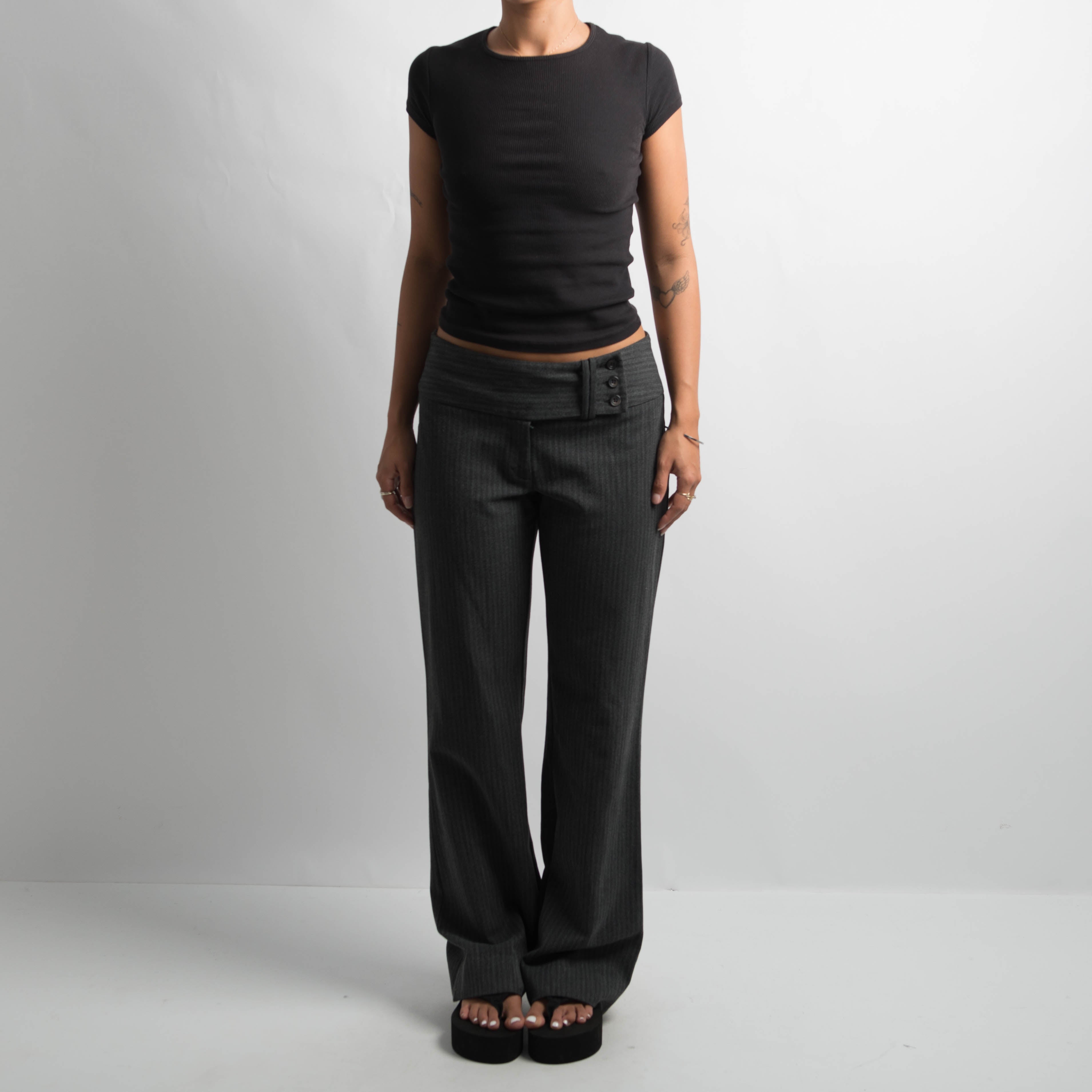 CHARCOAL MARLE TROUSERS