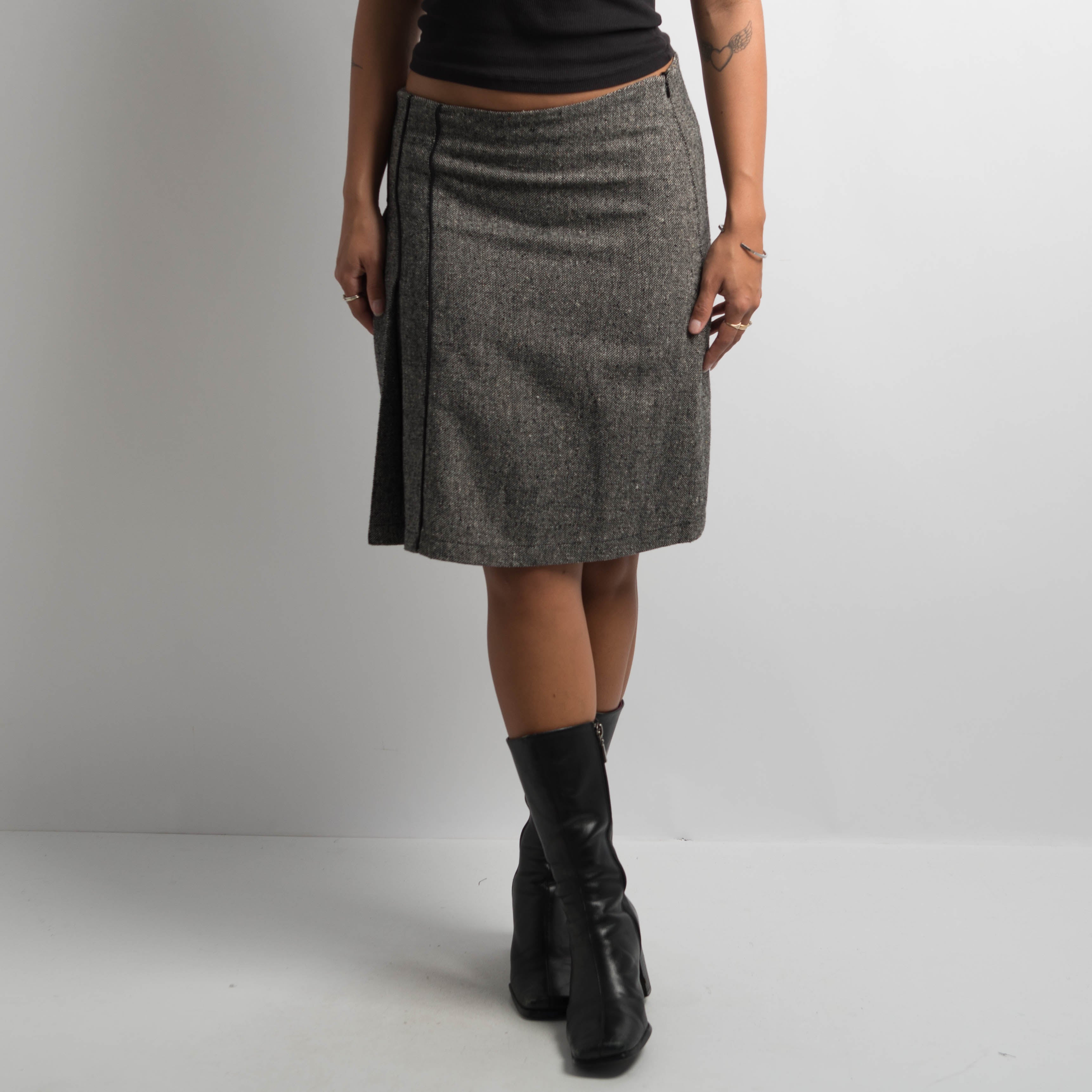 GREY MARLE MIDI SKIRT
