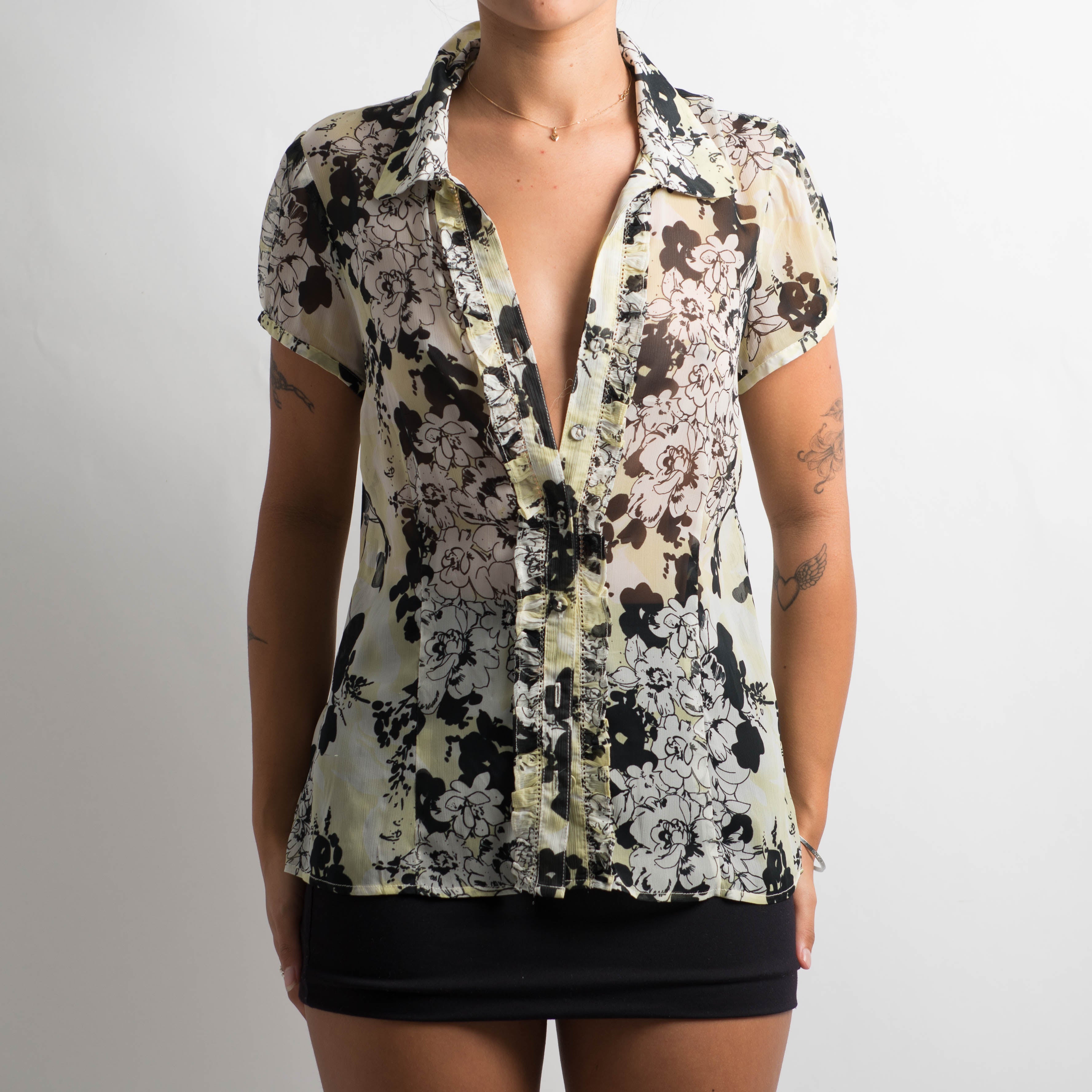FLORAL SHEER BLOUSE