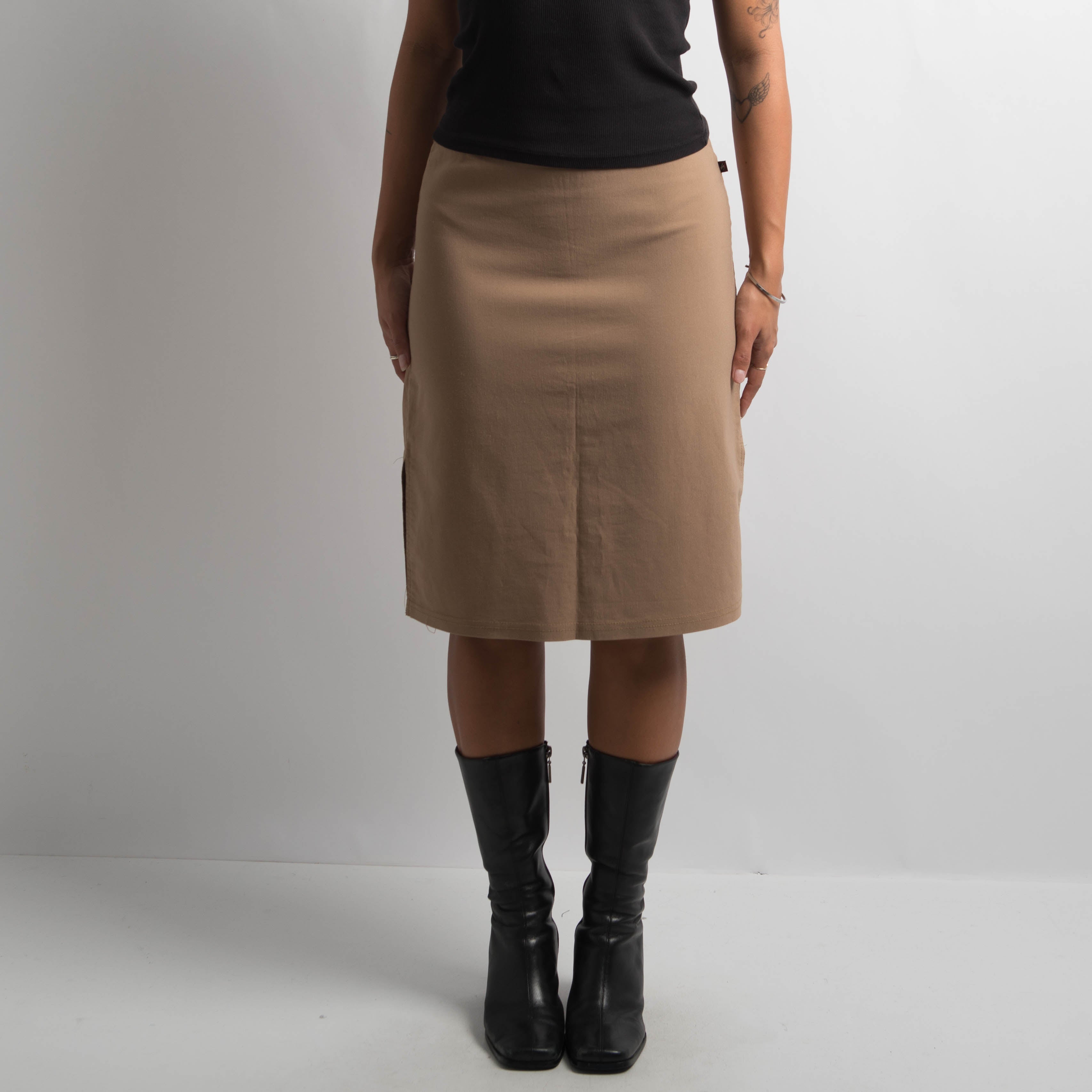 TAN MIDI SKIRT