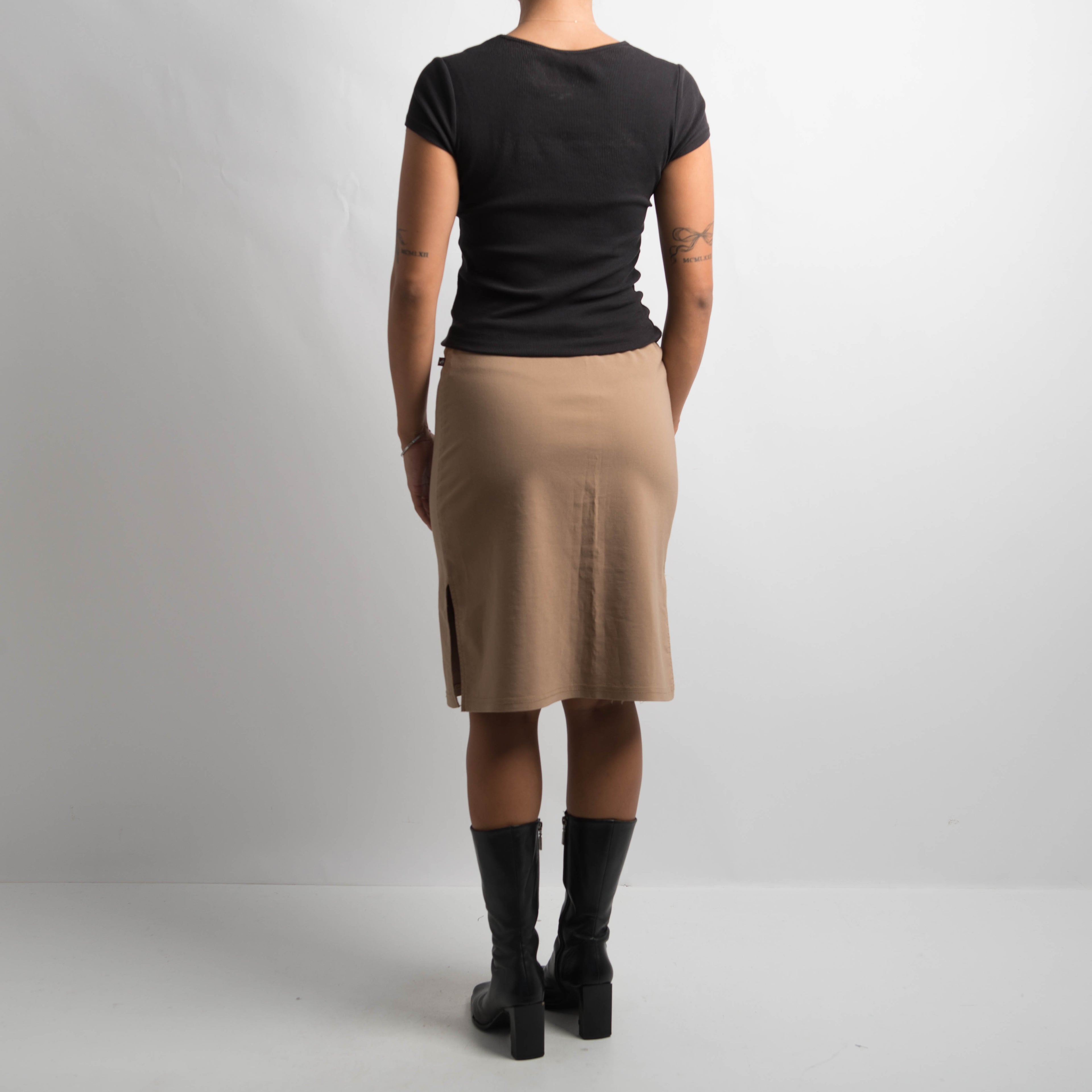 TAN MIDI SKIRT