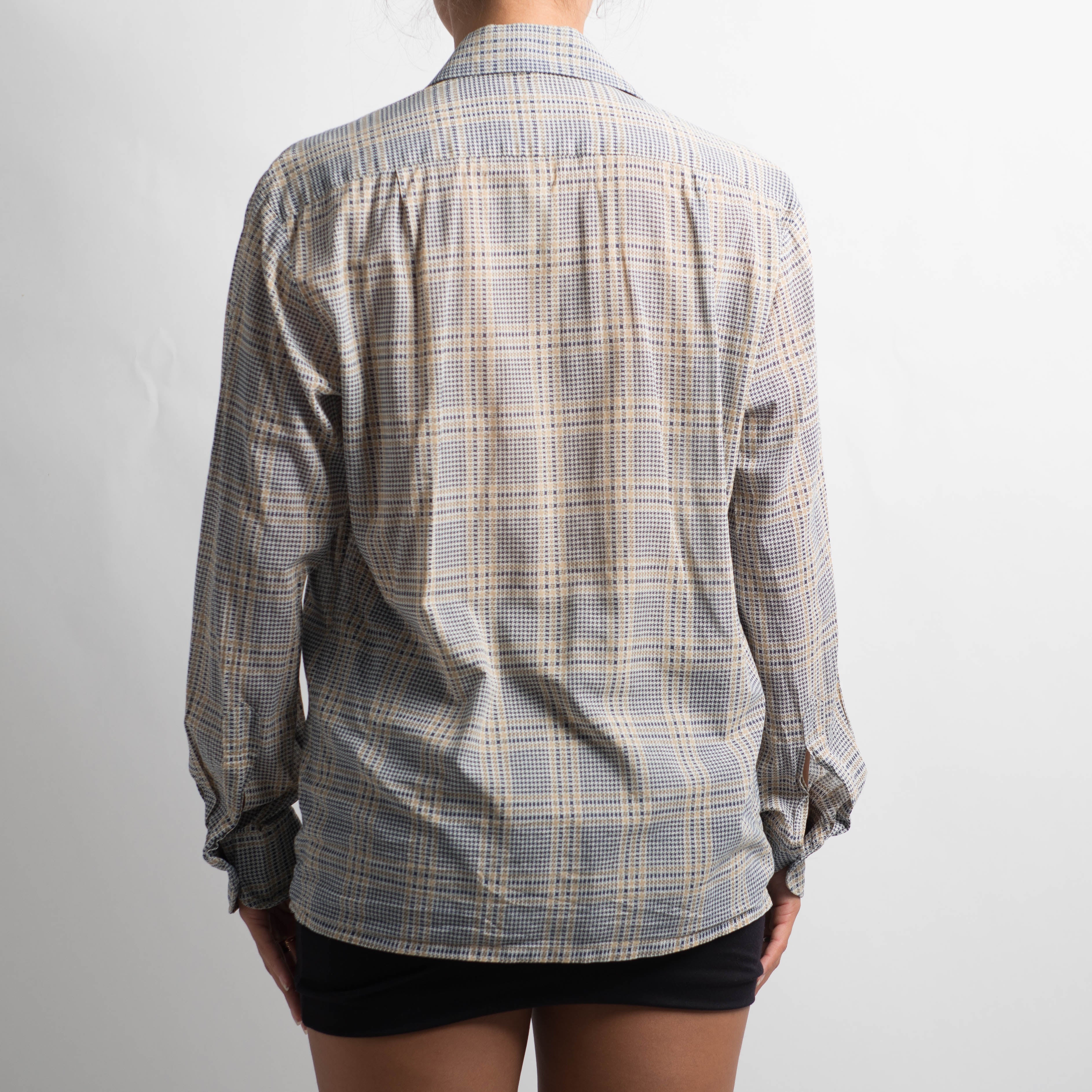 PATTERN BUTTON BLOUSE