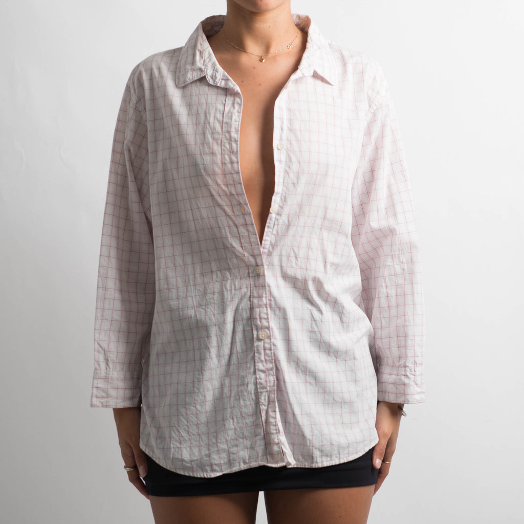 CHECK BUTTON BLOUSE