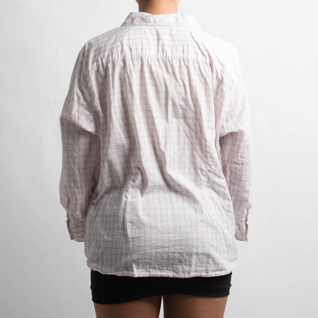 CHECK BUTTON BLOUSE