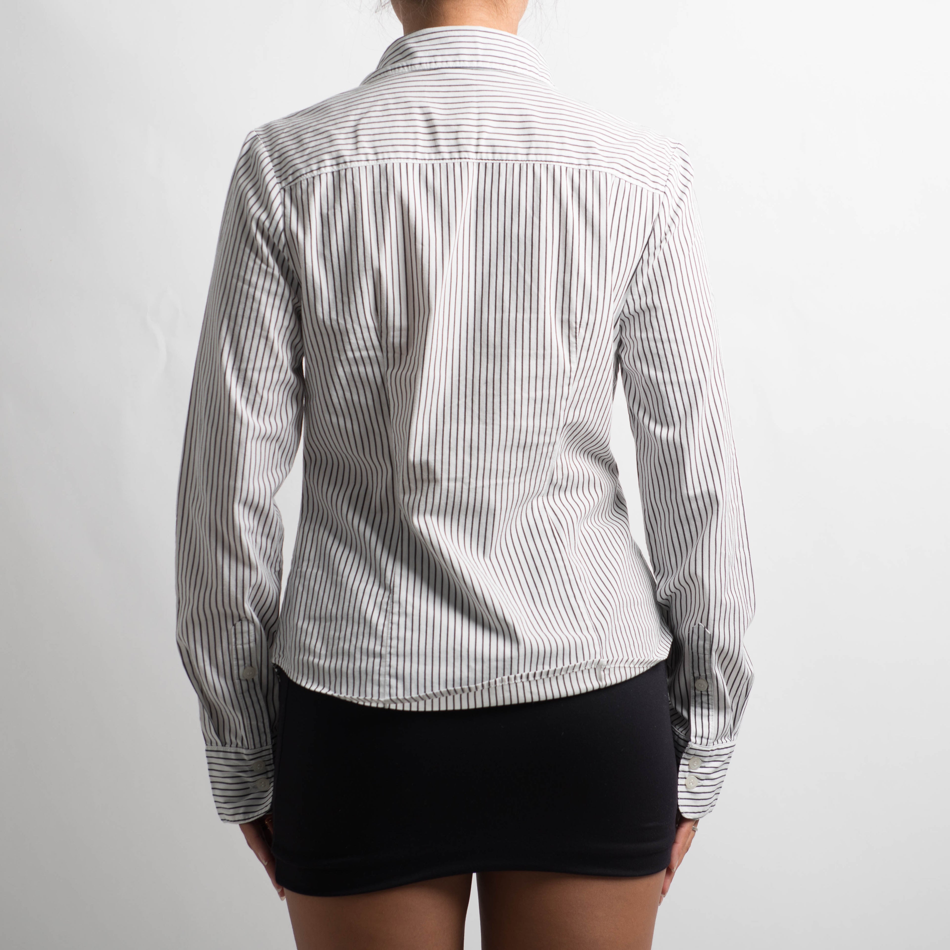 WHITE PINSTRIPE BLOUSE