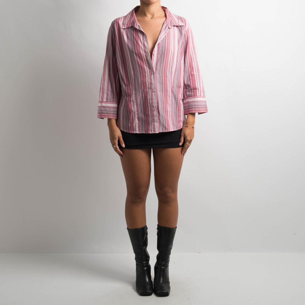 PINK STRIPE BLOUSE