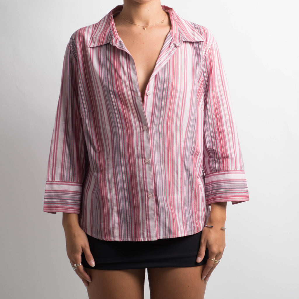 PINK STRIPE BLOUSE