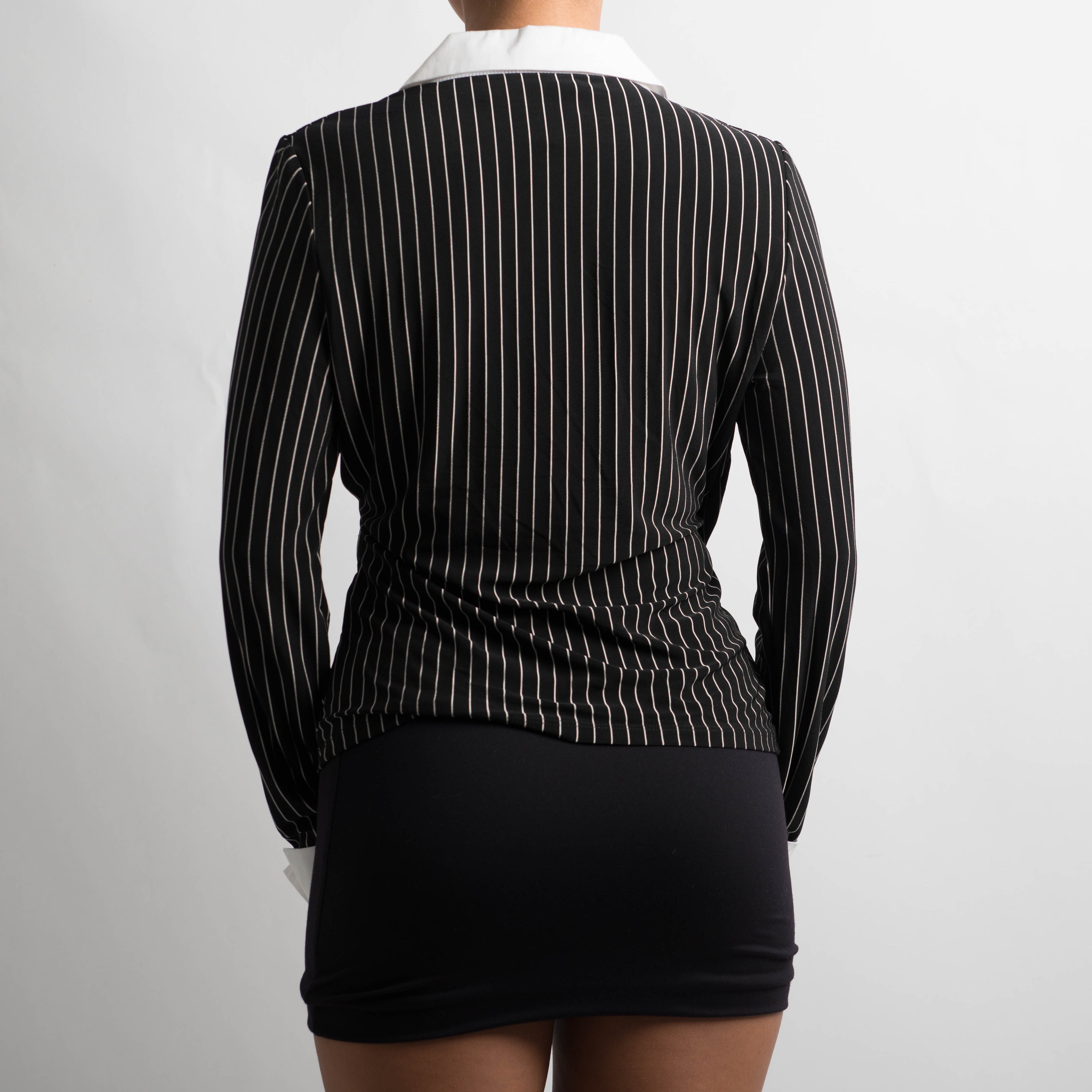 STRIPE STRETCH BLOUSE