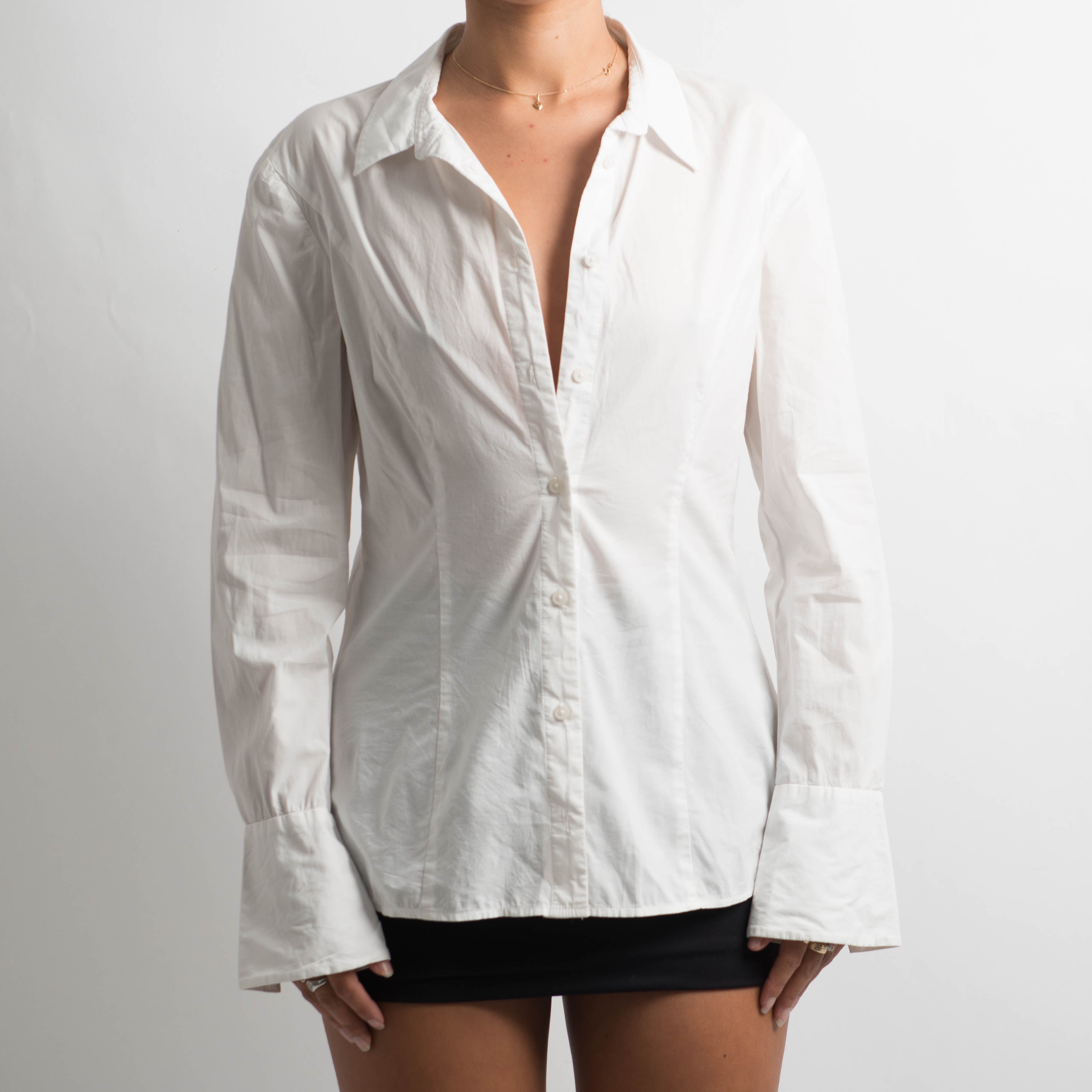 WHITE LONG SLEEVE BLOUSE