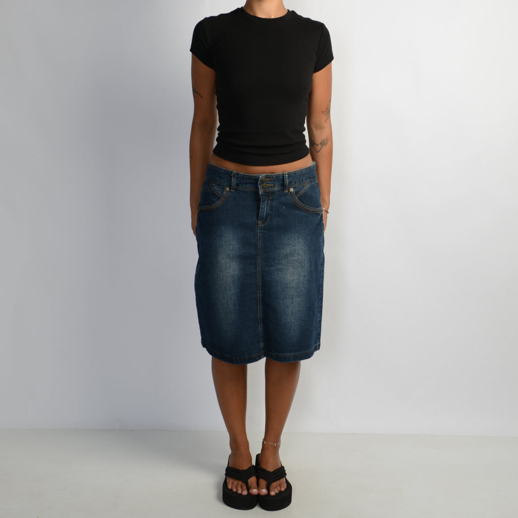 DENIM MIDI SKIRT