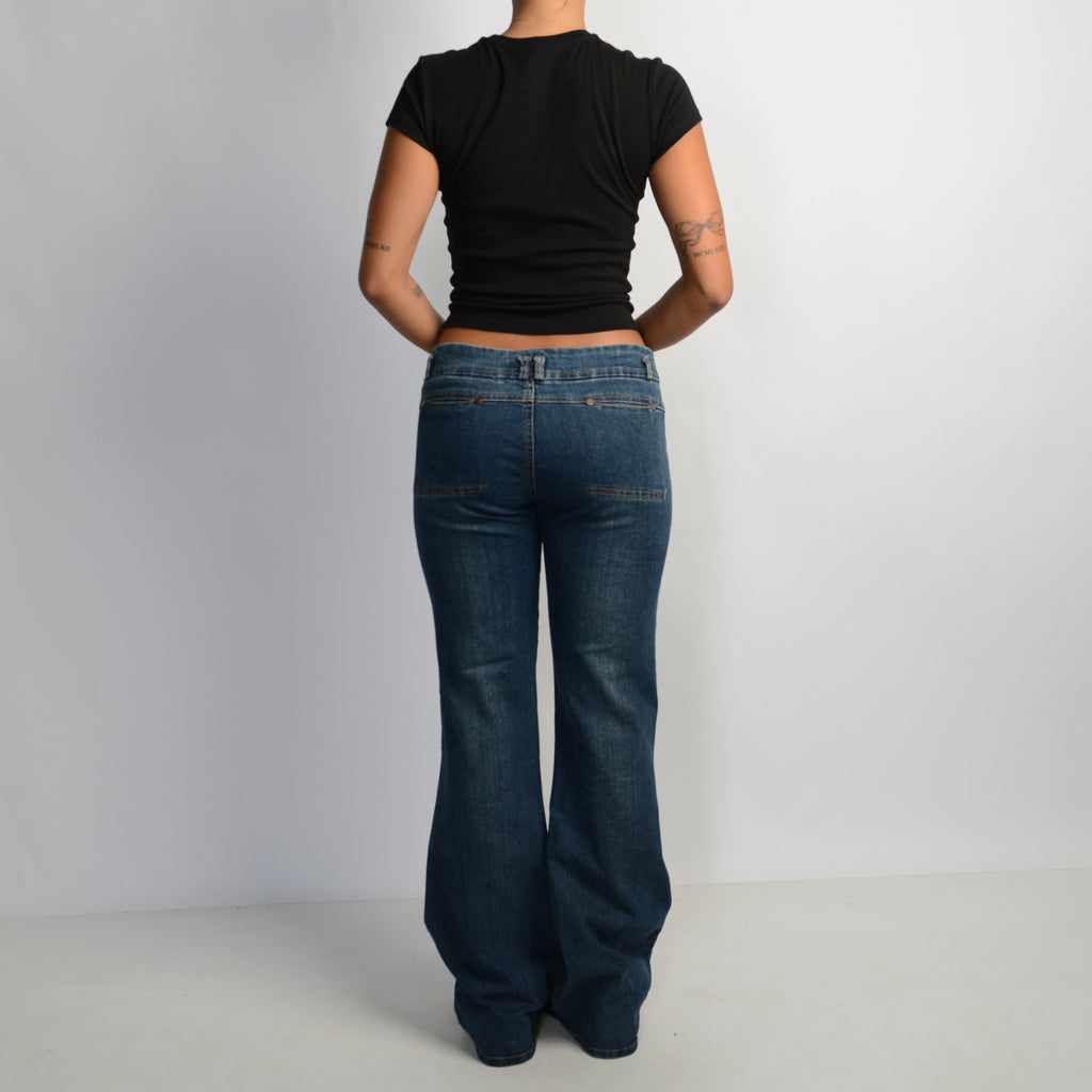 DARK WASH FLARE JEANS
