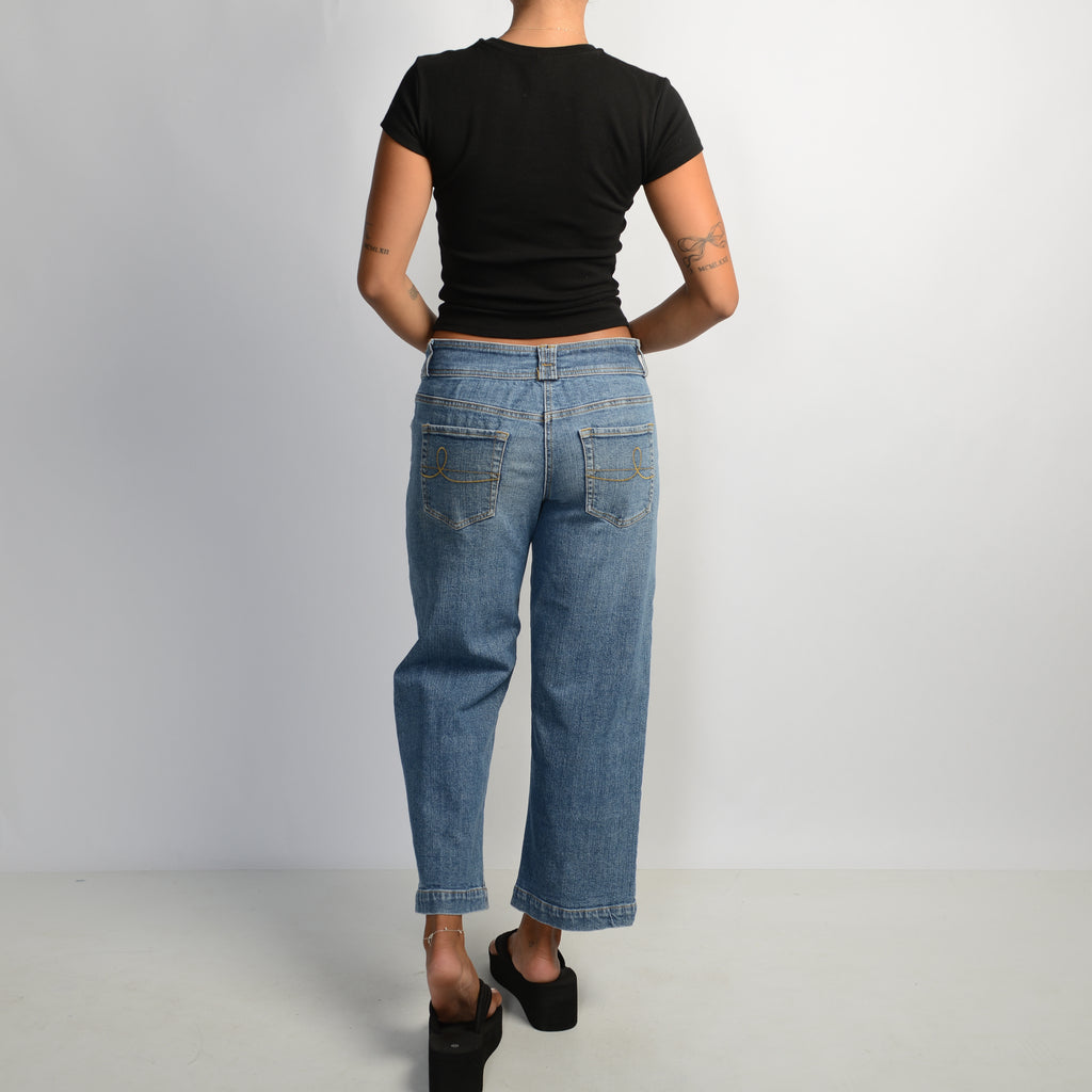 CROP KICK FLARE JEANS
