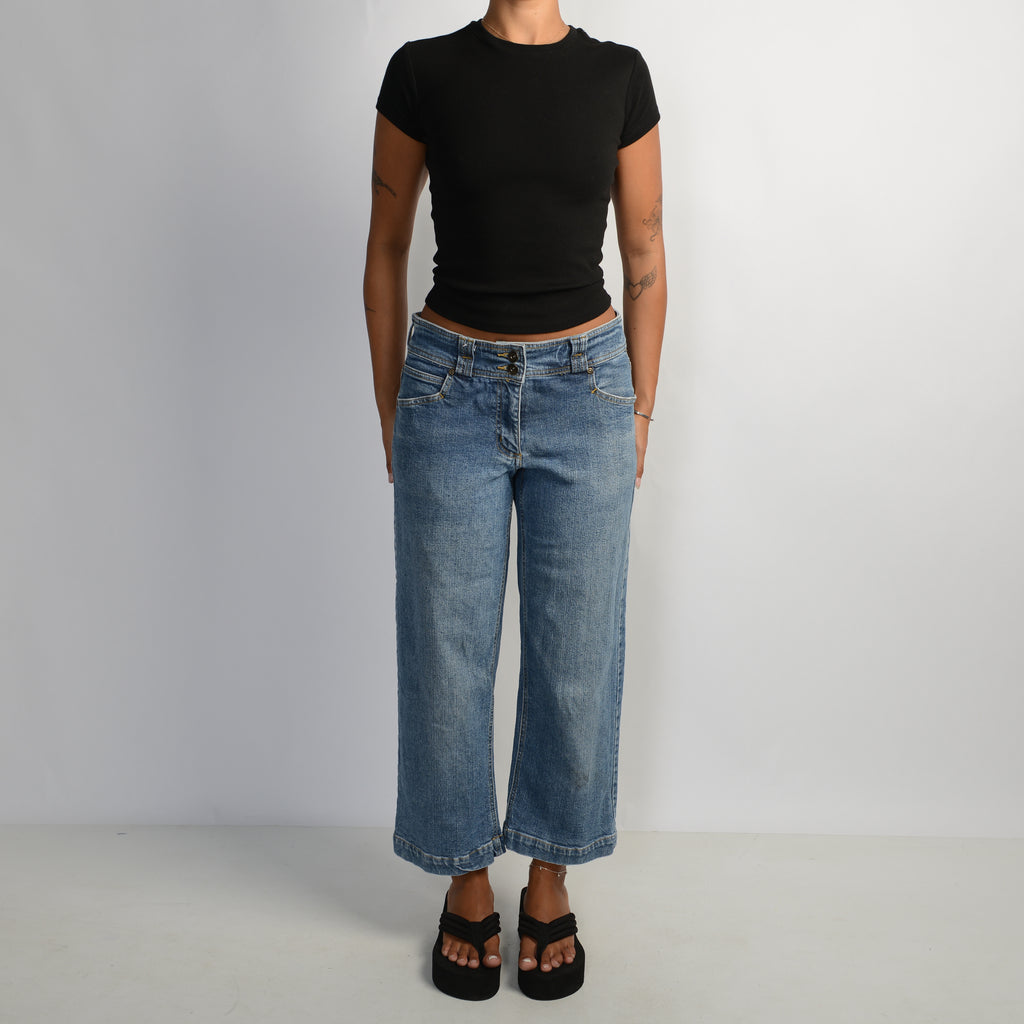 CROP KICK FLARE JEANS