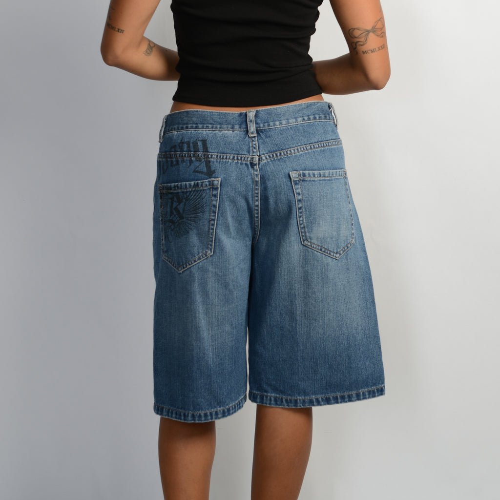 MID WASH BAGGY JORTS