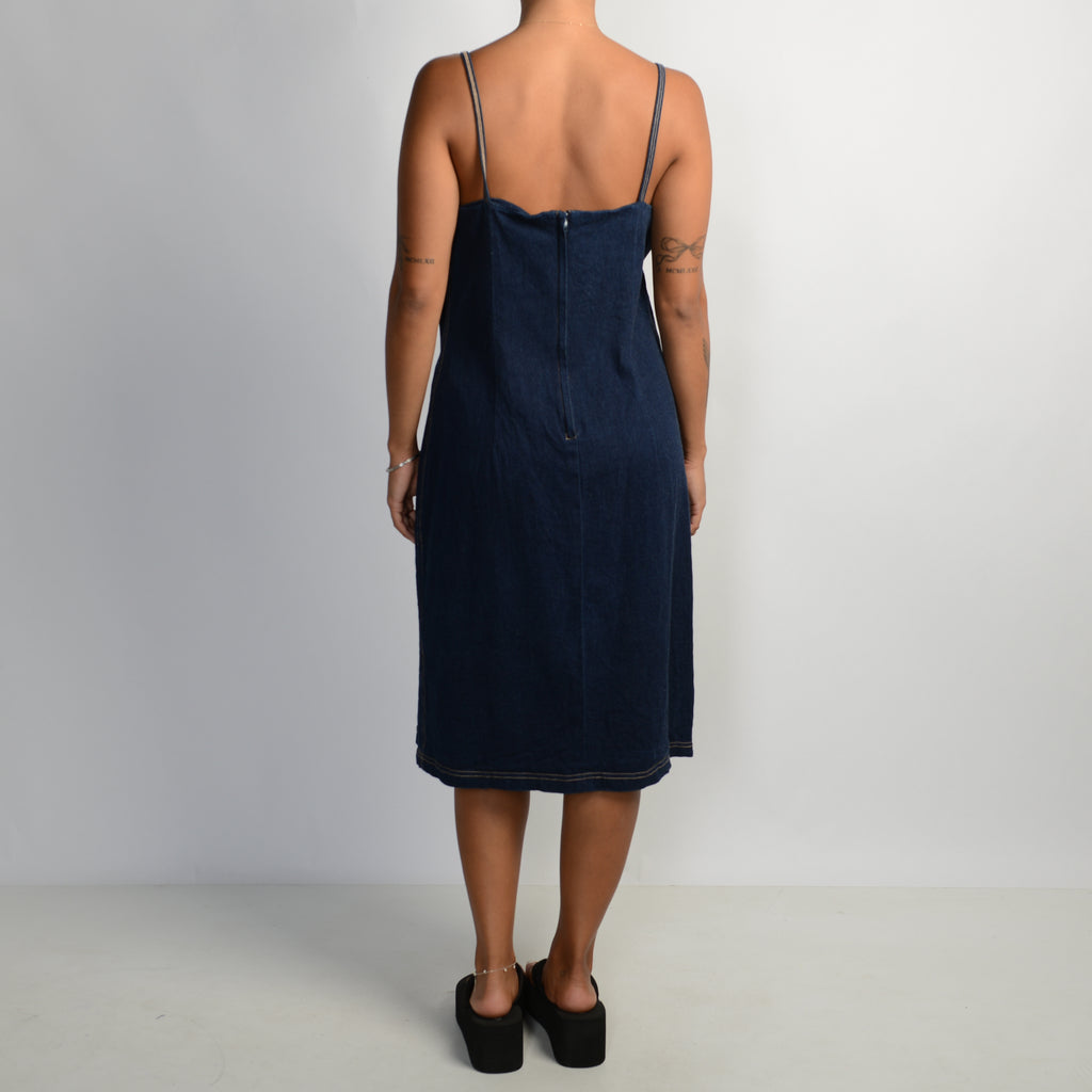 DARK DENIM MIDI DRESS