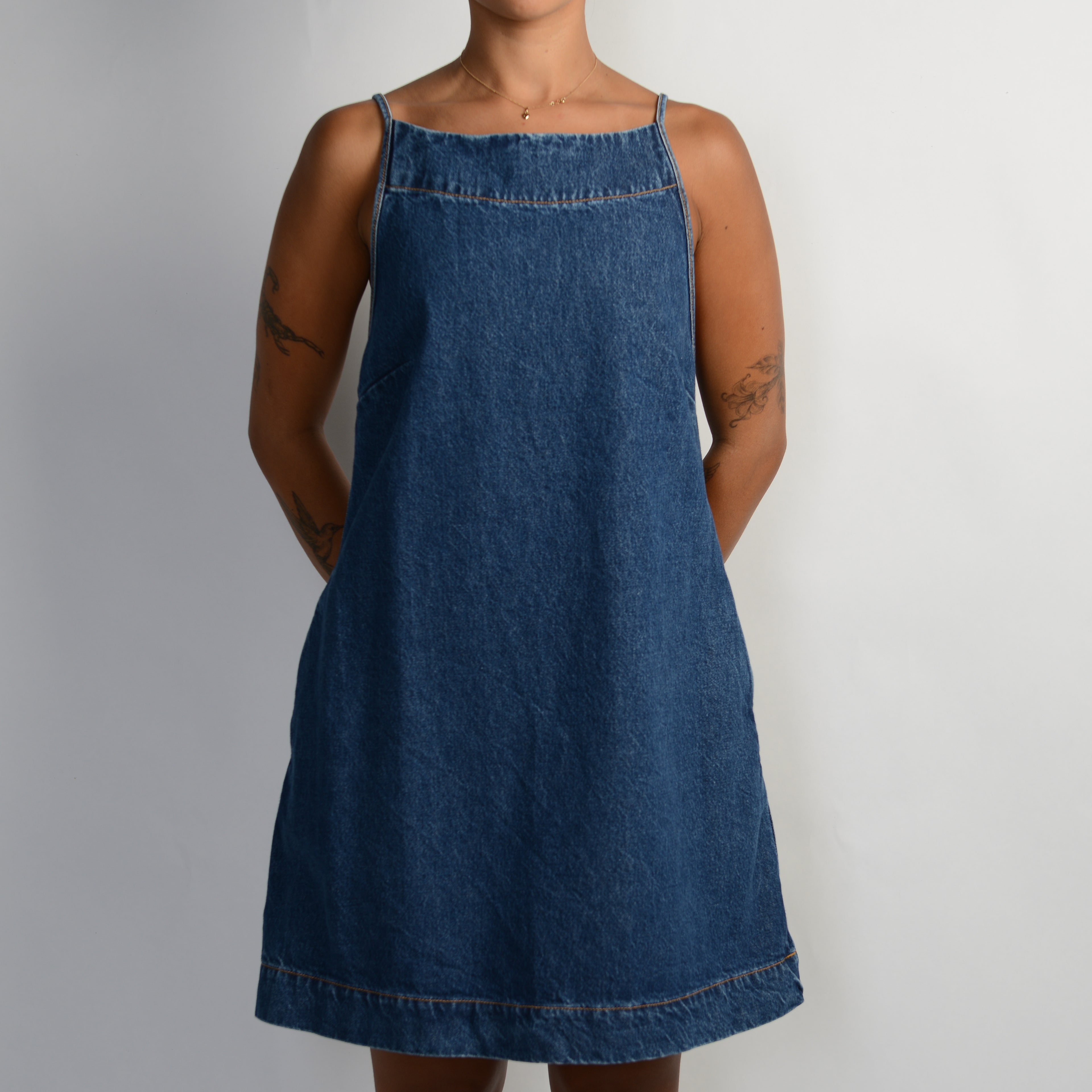 A-LINE DENIM DRESS