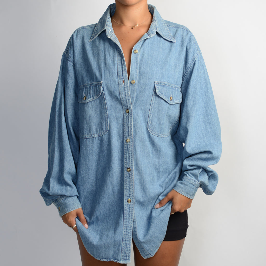 DENIM BUTTON OVERSHIRT