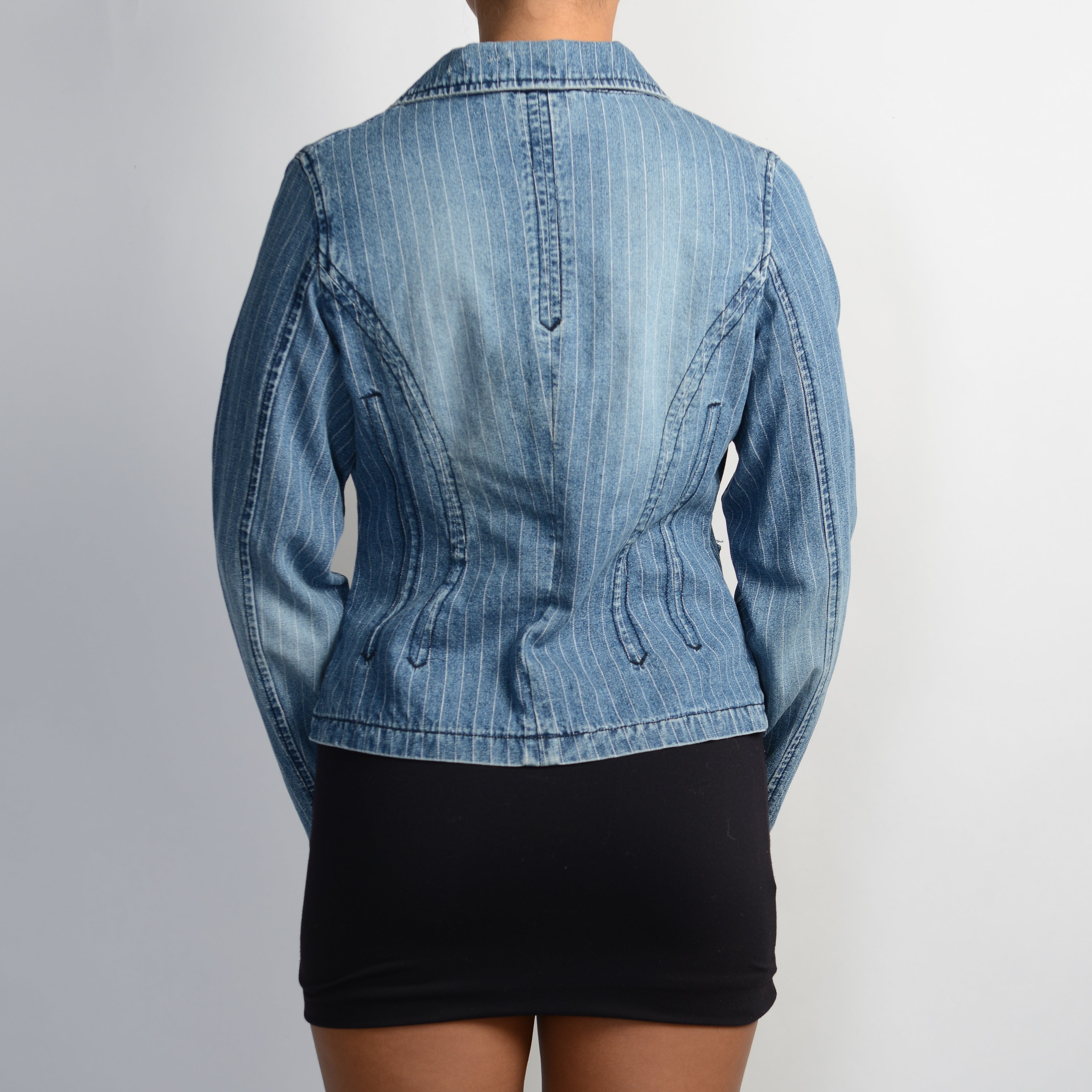 STRIPE DENIM BLAZER